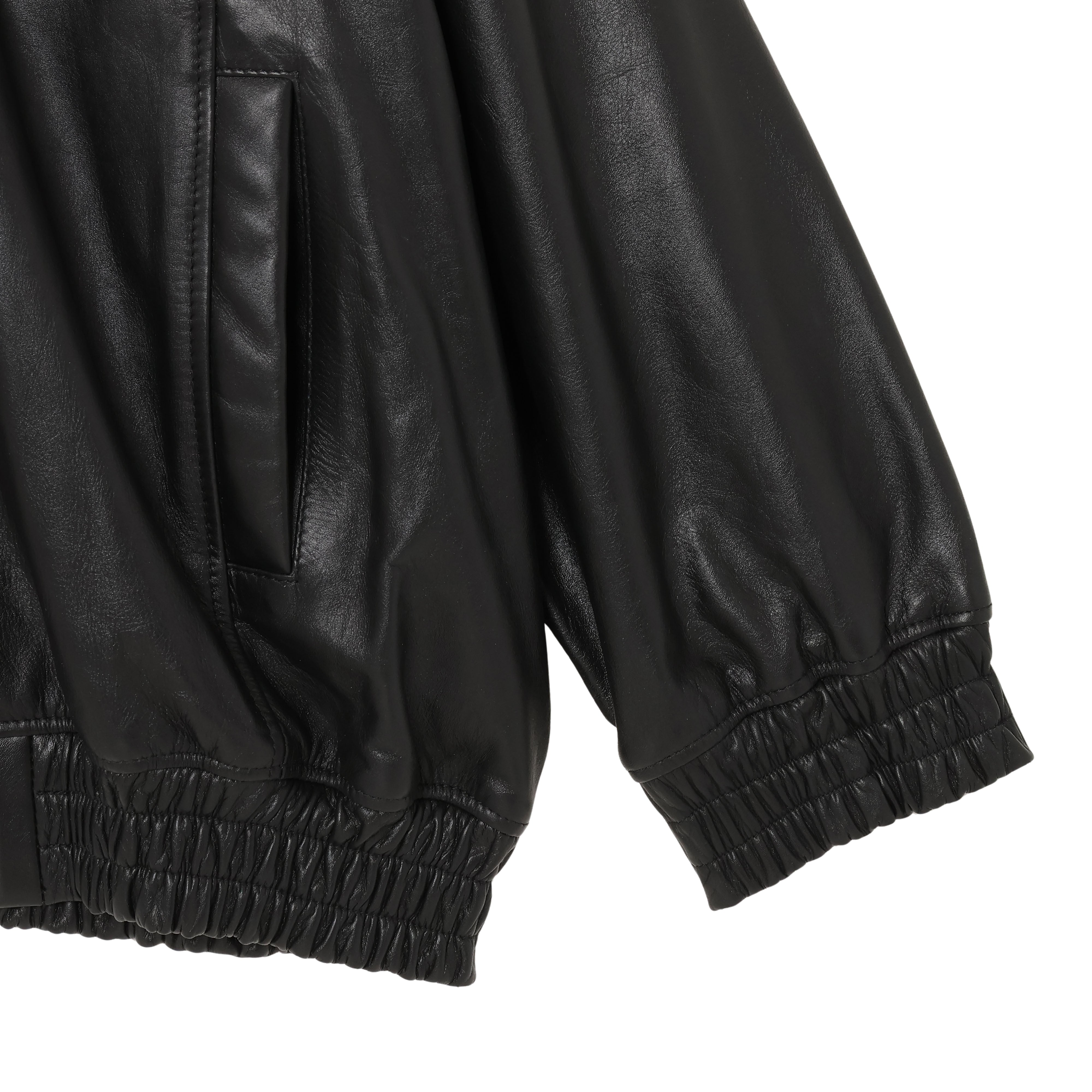25AW LEATHER BALLOON BLOUSON (BLACK)