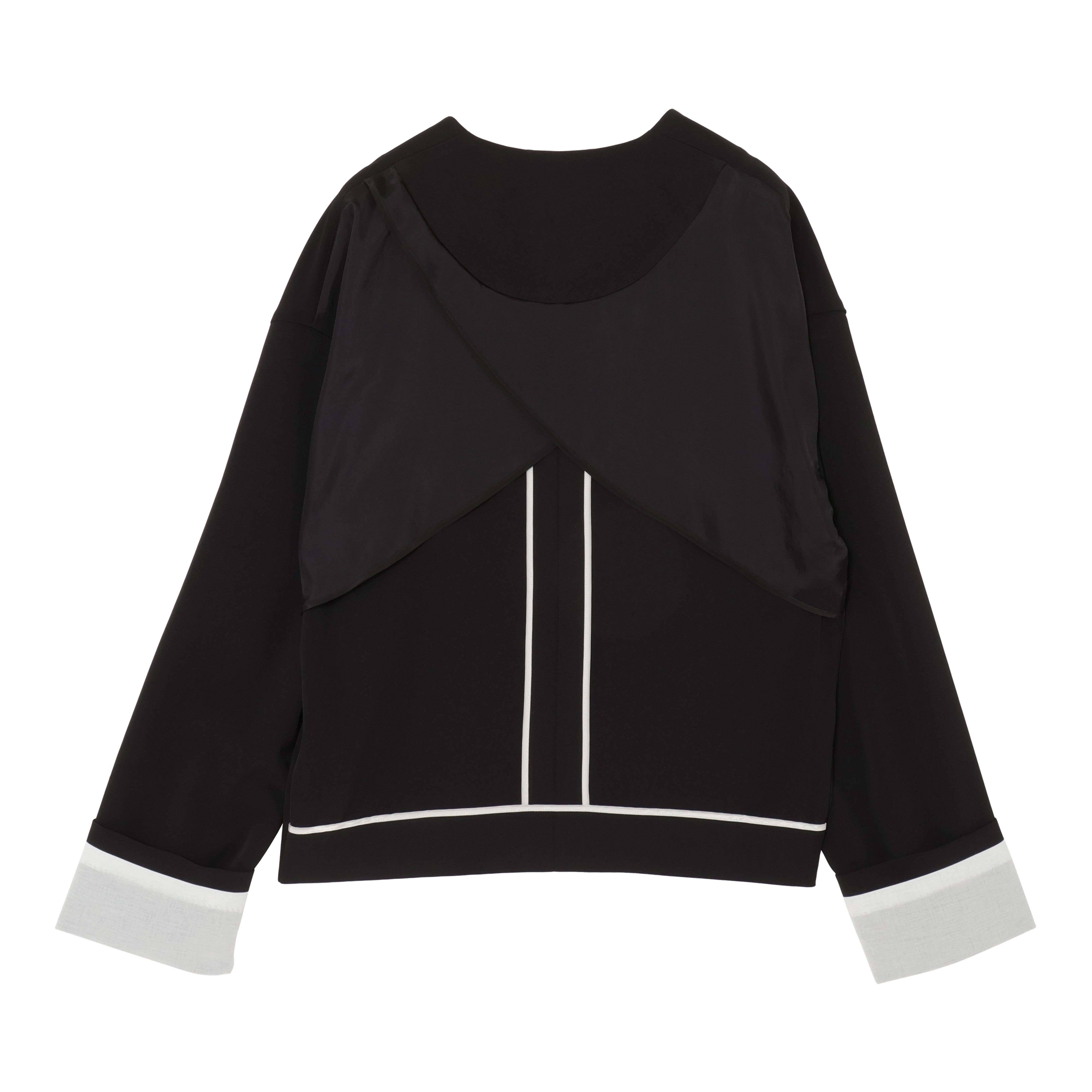 25SS NO COLLER JACKET(TWILL TWIMY) BLACK