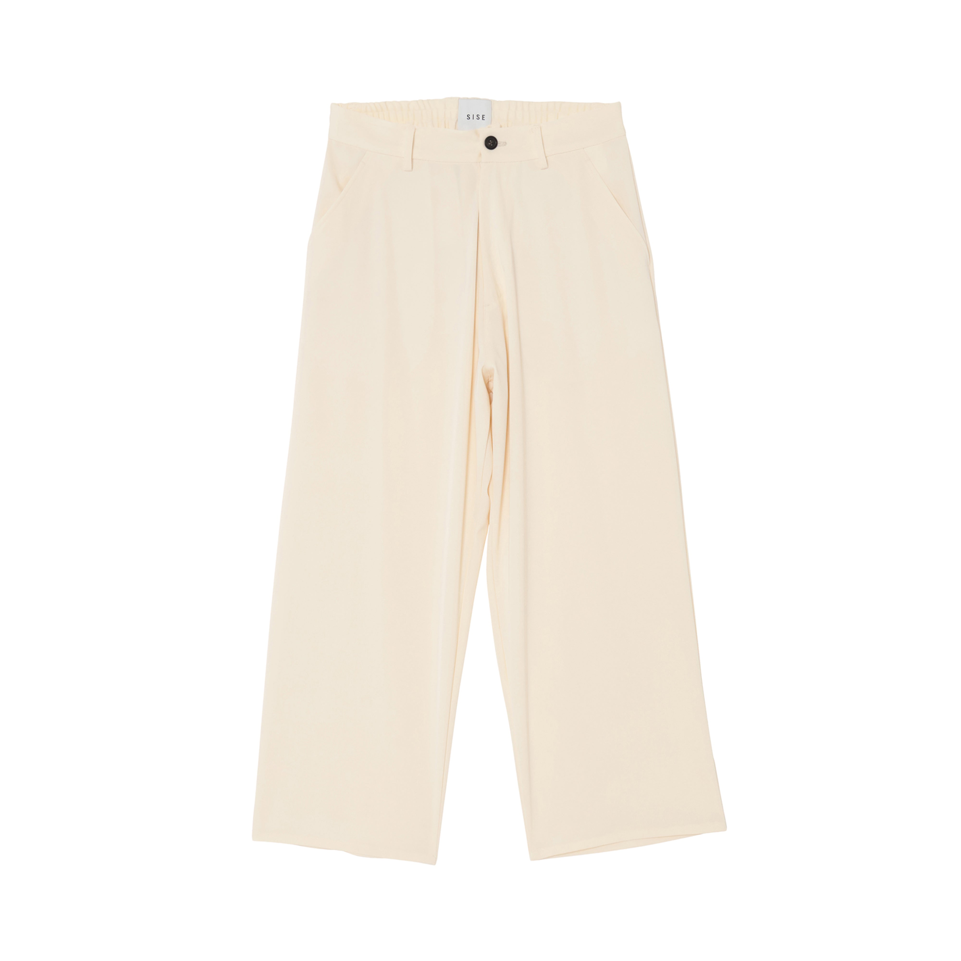 WIDE STRAIGHT PANTS (TWILL TWIMY) WHITE