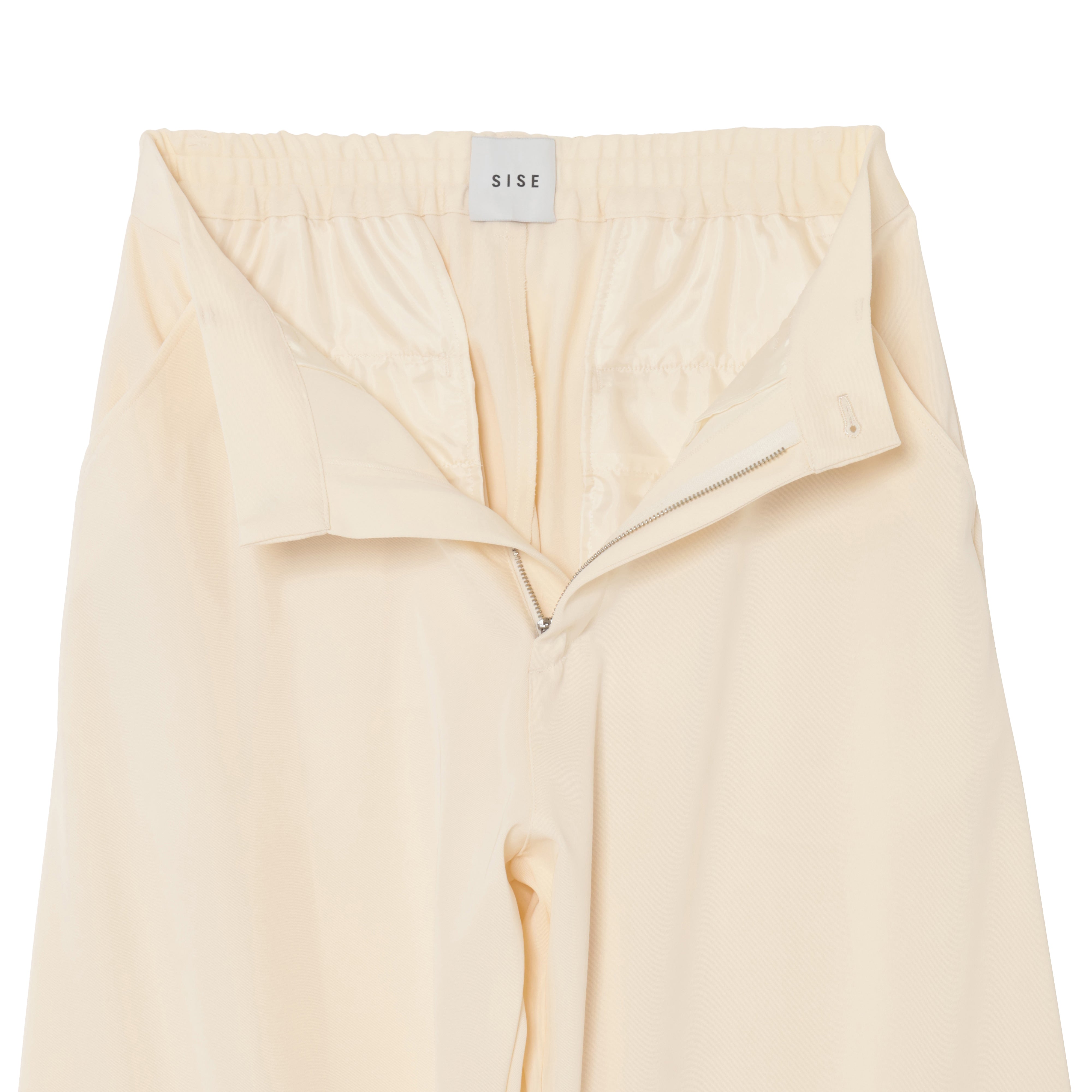 WIDE STRAIGHT PANTS (TWILL TWIMY) WHITE