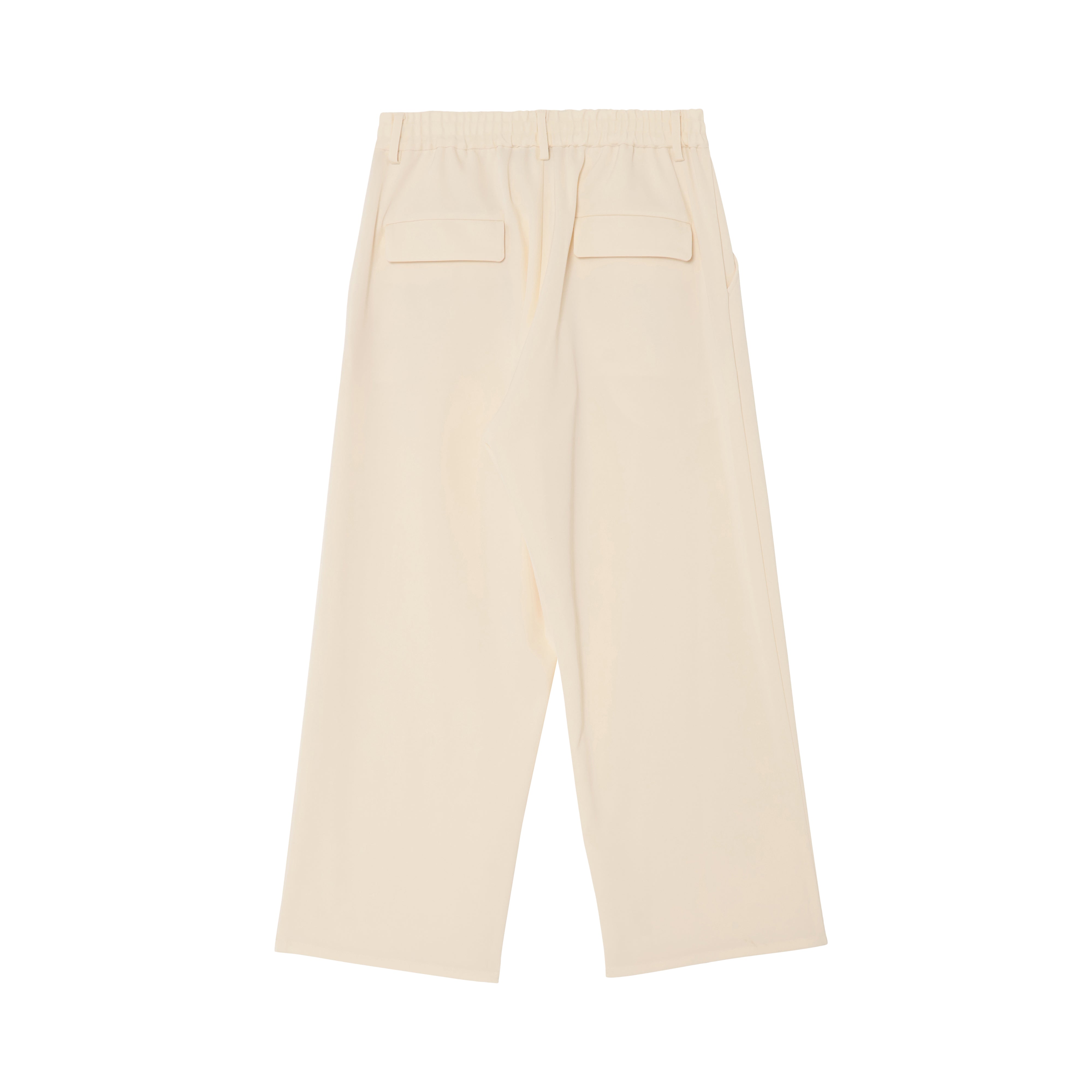 WIDE STRAIGHT PANTS (TWILL TWIMY) WHITE