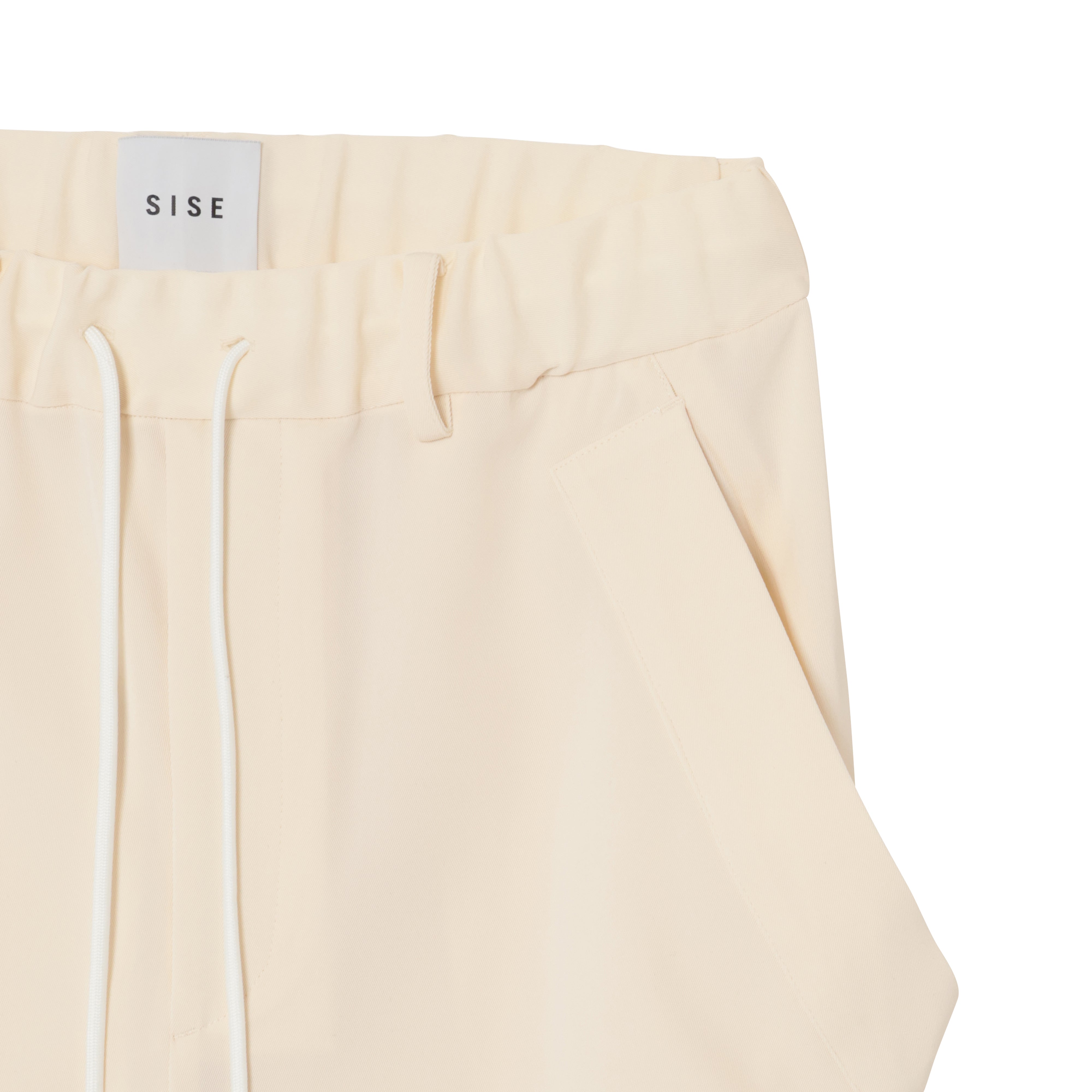 WIDE DROP POCKET PANTS (TWILL TWIMY) WHITE