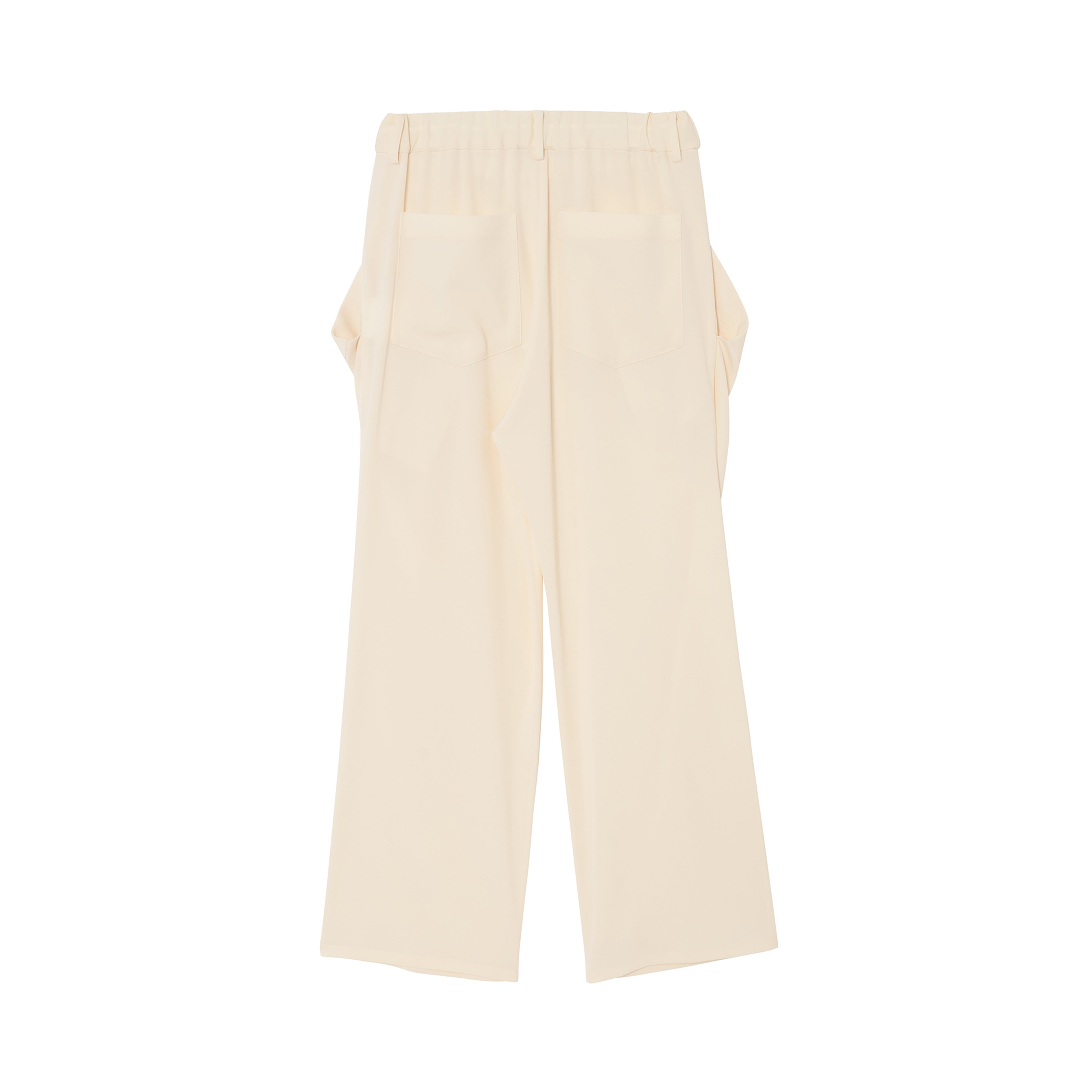WIDE DROP POCKET PANTS (TWILL TWIMY) WHITE