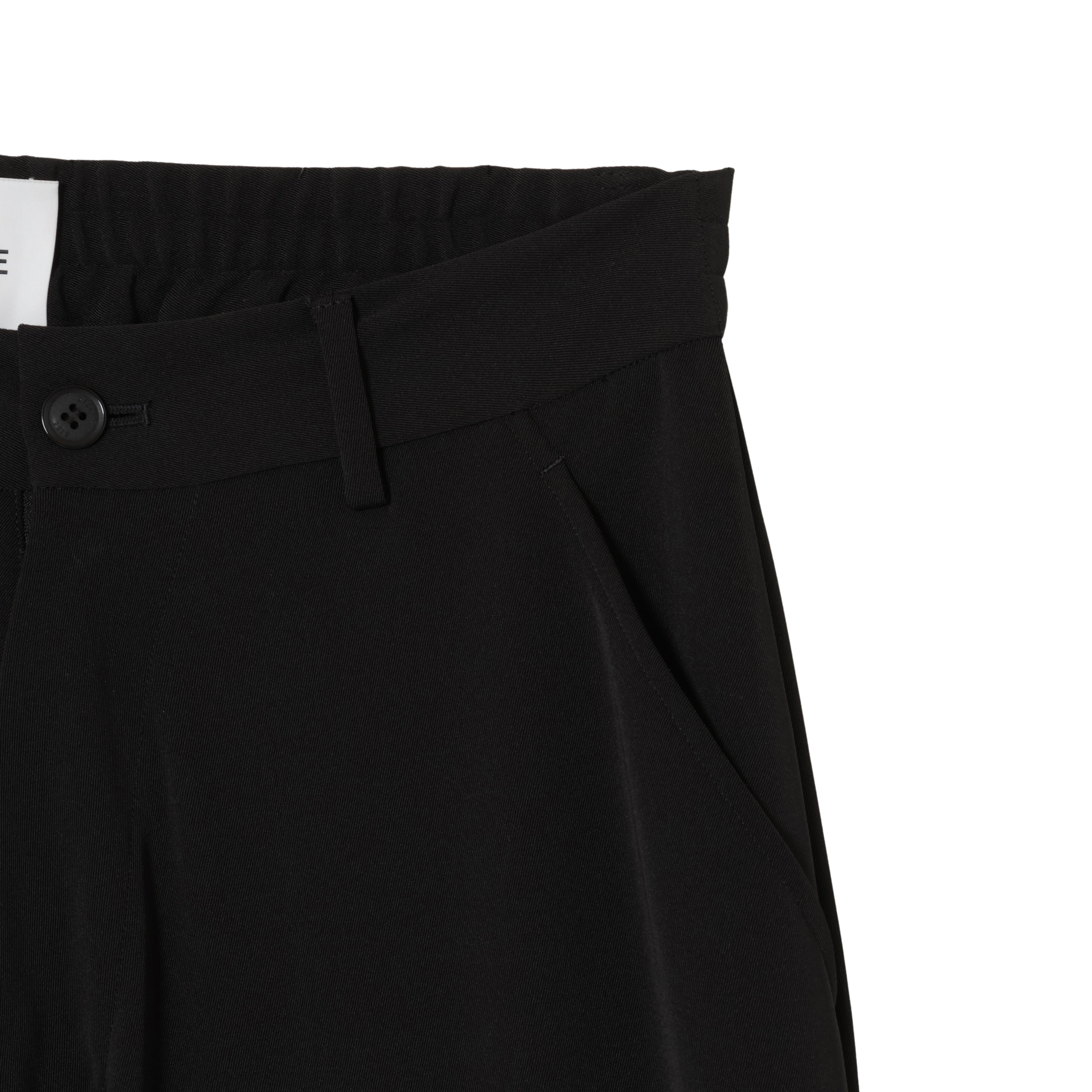 WIDE STRAIGHT PANTS (TWILL TWIMY) BLACK