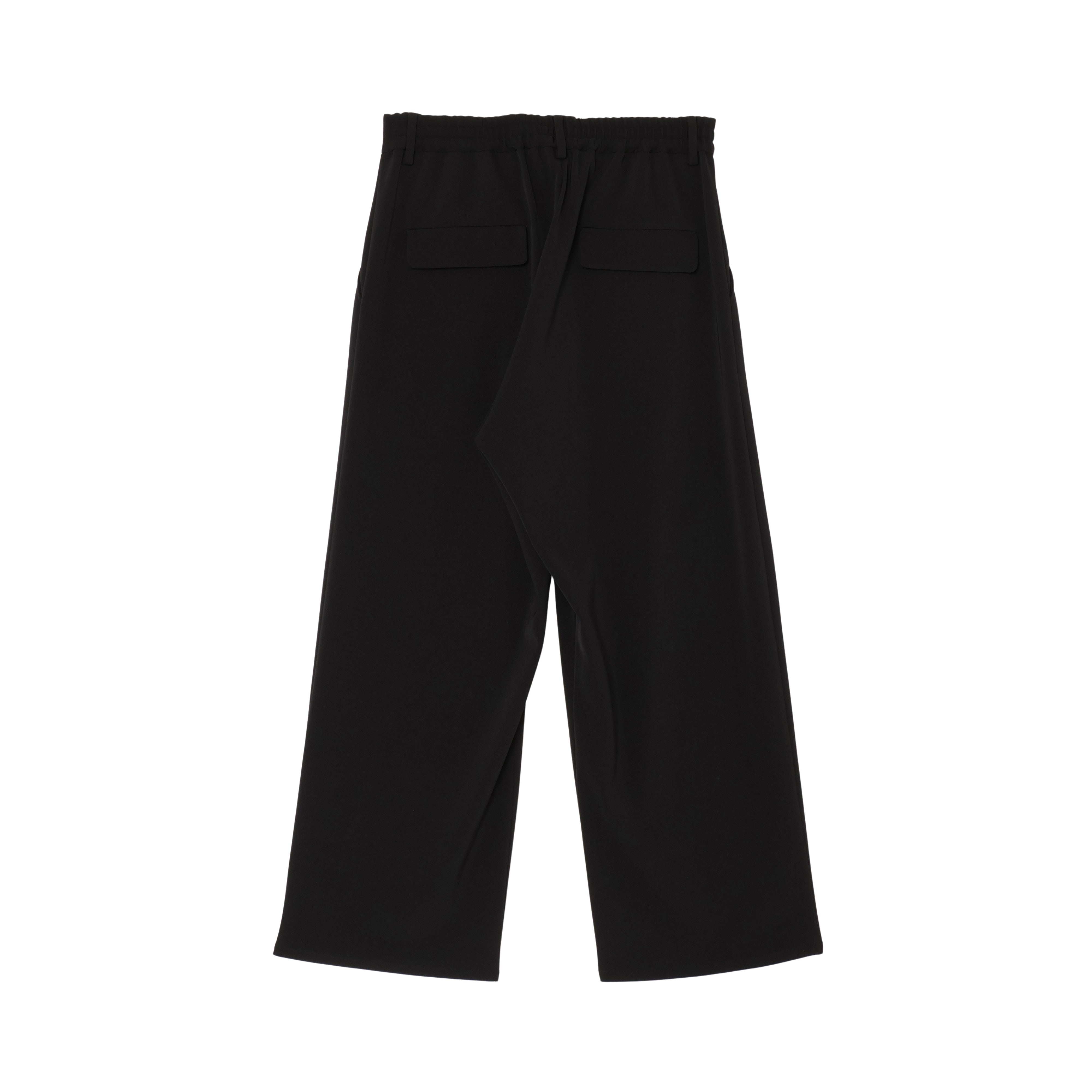 WIDE STRAIGHT PANTS (TWILL TWIMY) BLACK