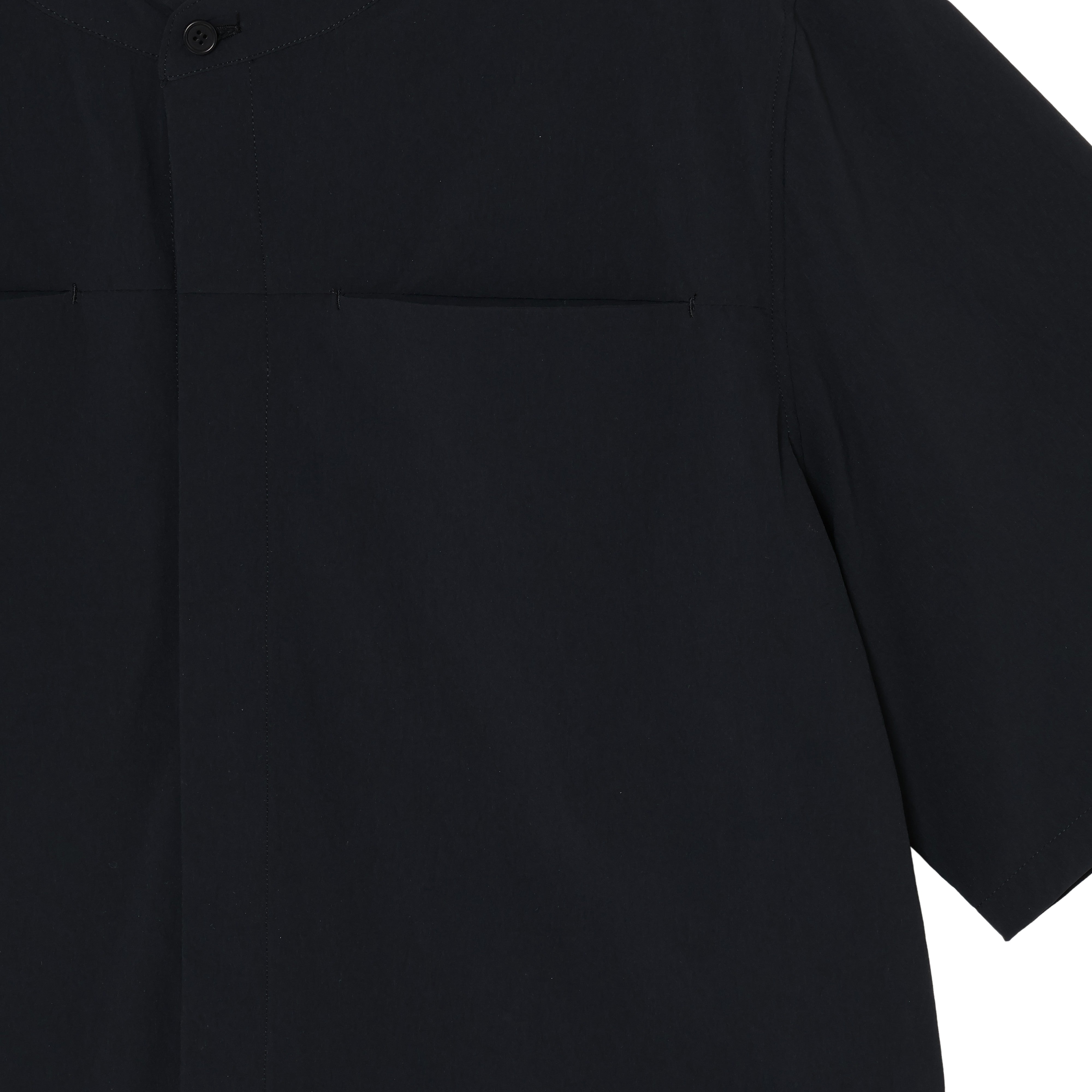 25SS NO COLLER HARF SLEEVES SHIRTS (BLACK)