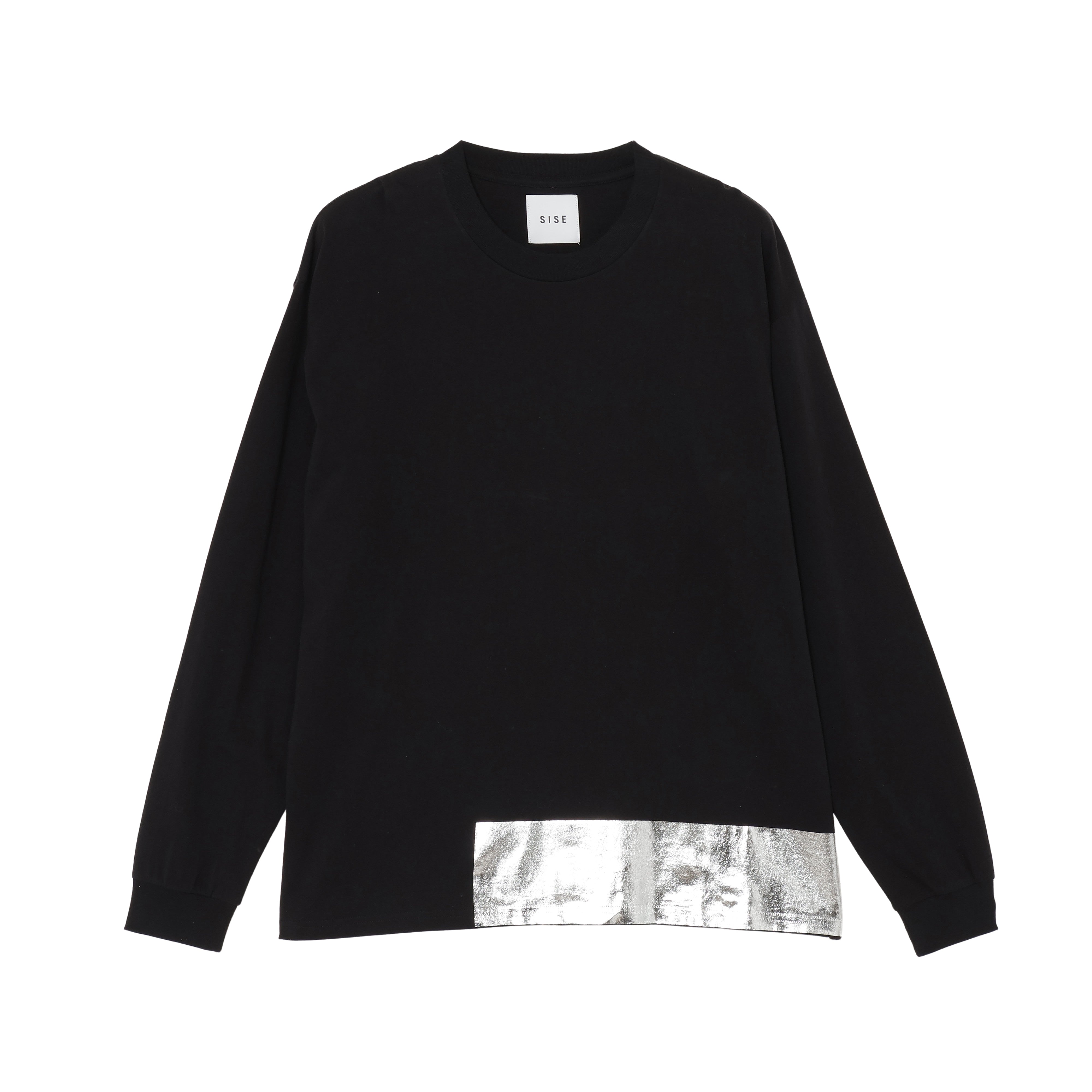 SILVER LONG T-SHIRTS (BLACK)