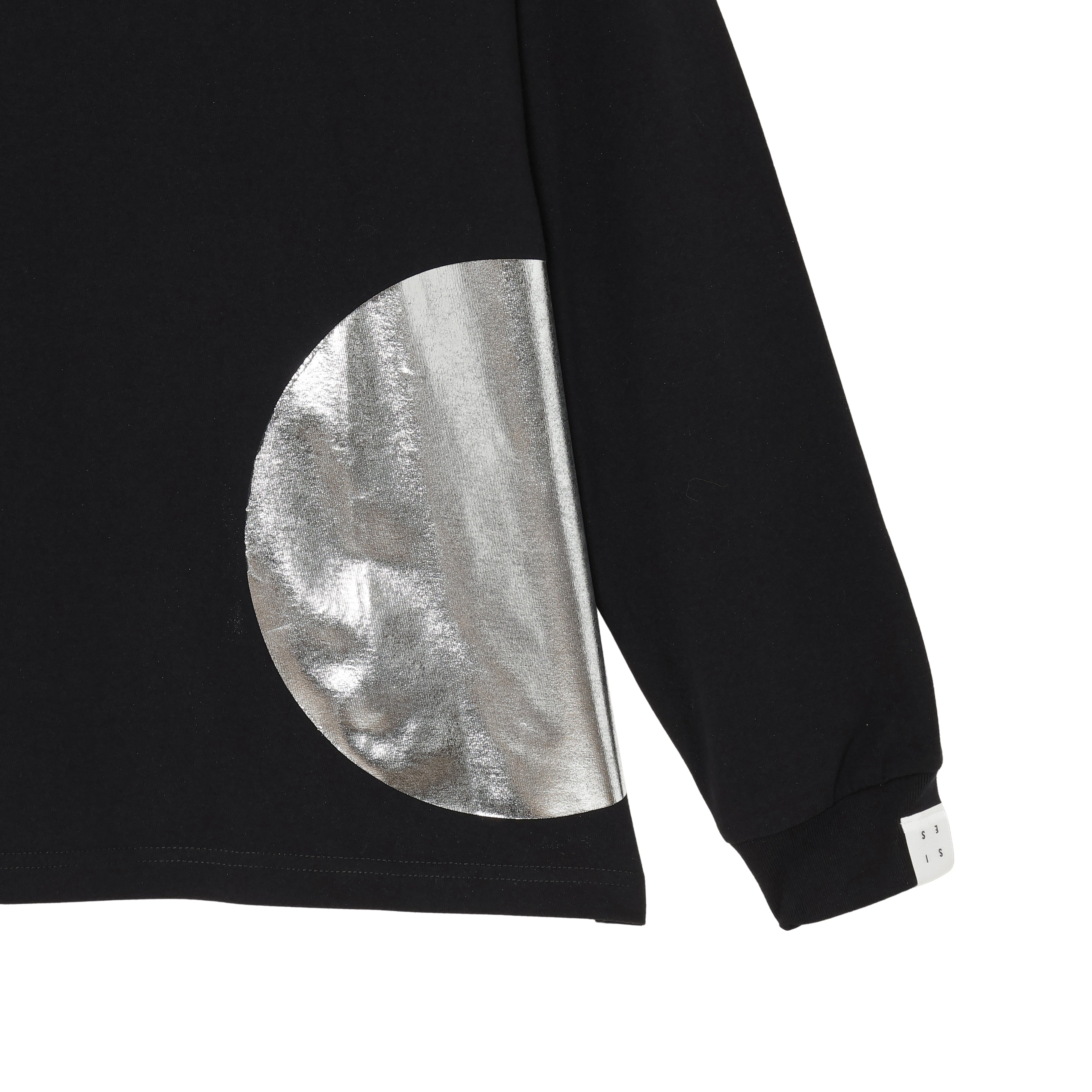 25SS SILVER CIRCLE LONG T-SHIRTS (BLACK)