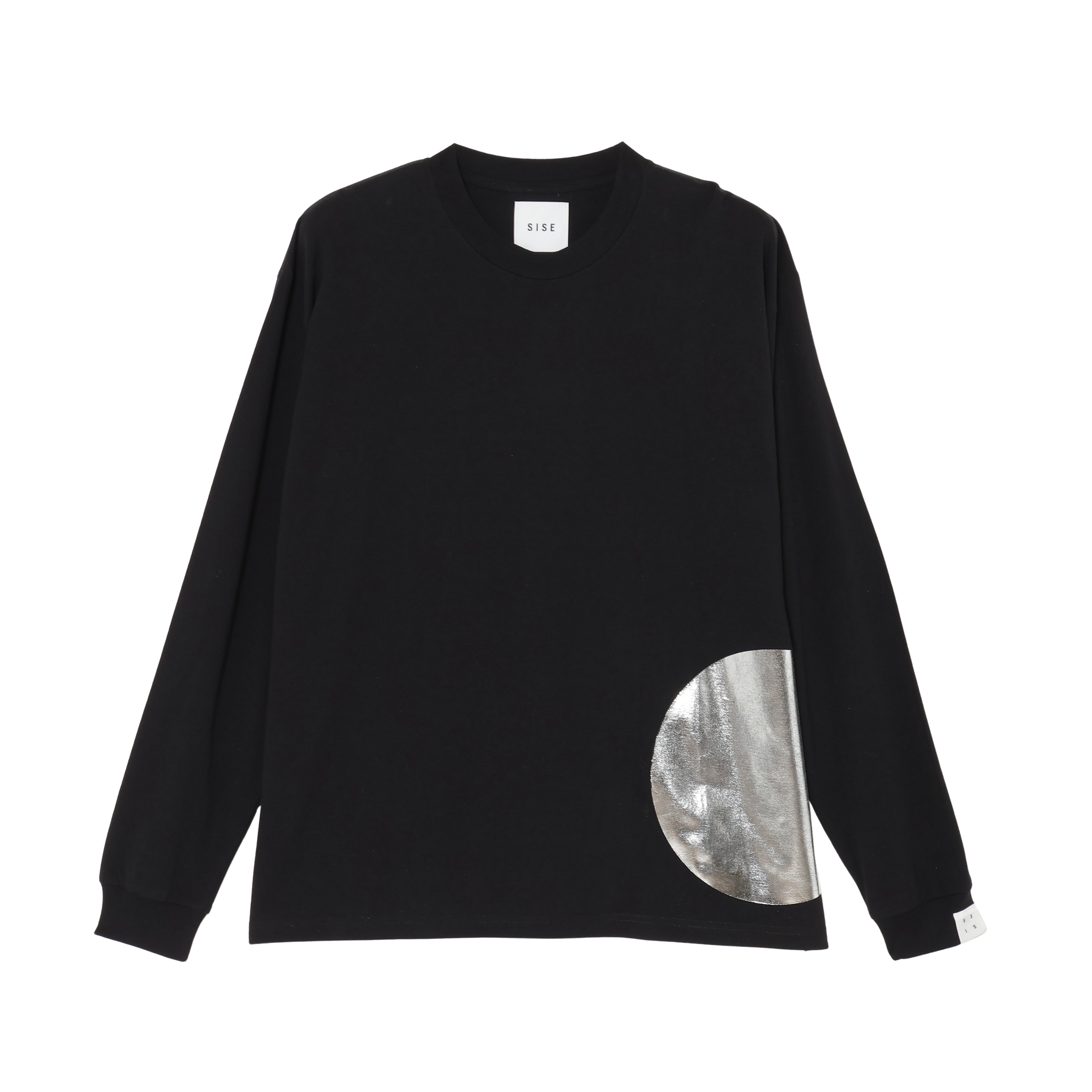 25SS SILVER CIRCLE LONG T-SHIRTS (BLACK)