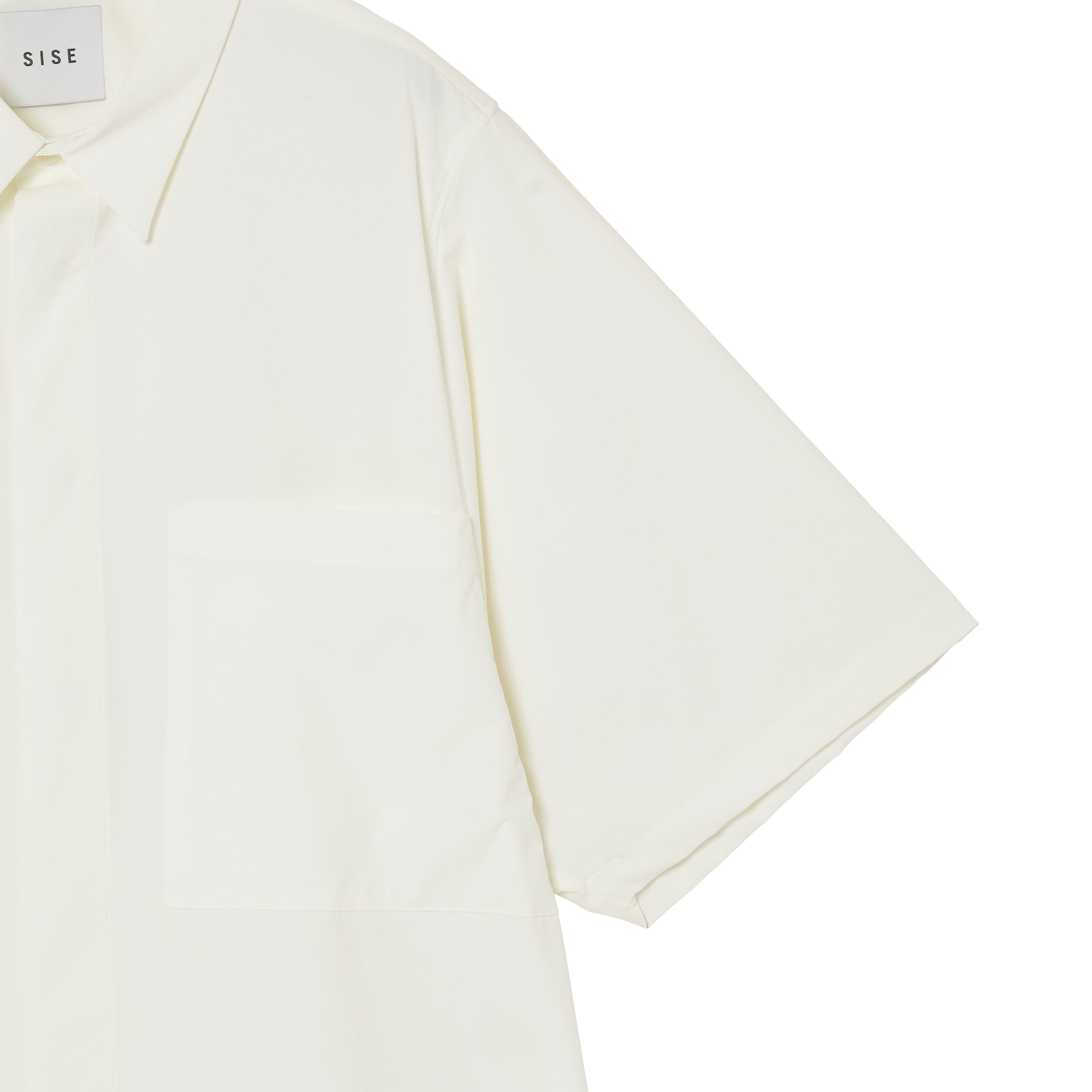 BIG POCKET SHORT SLEEVE SHIRTS(RECYCLING FAB.) WHITE