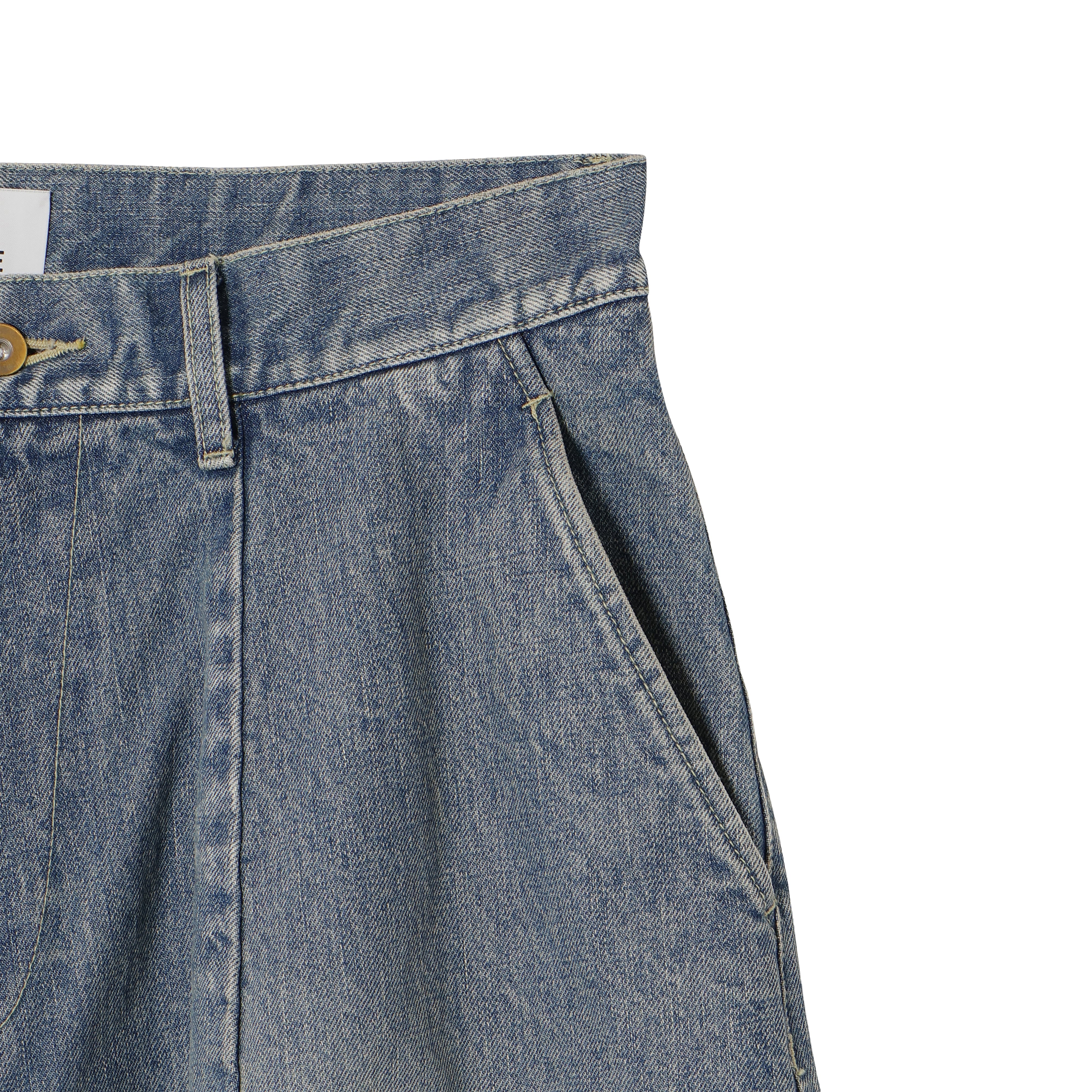 26SS DENIM BARREL HARF PANTS (DENIM)