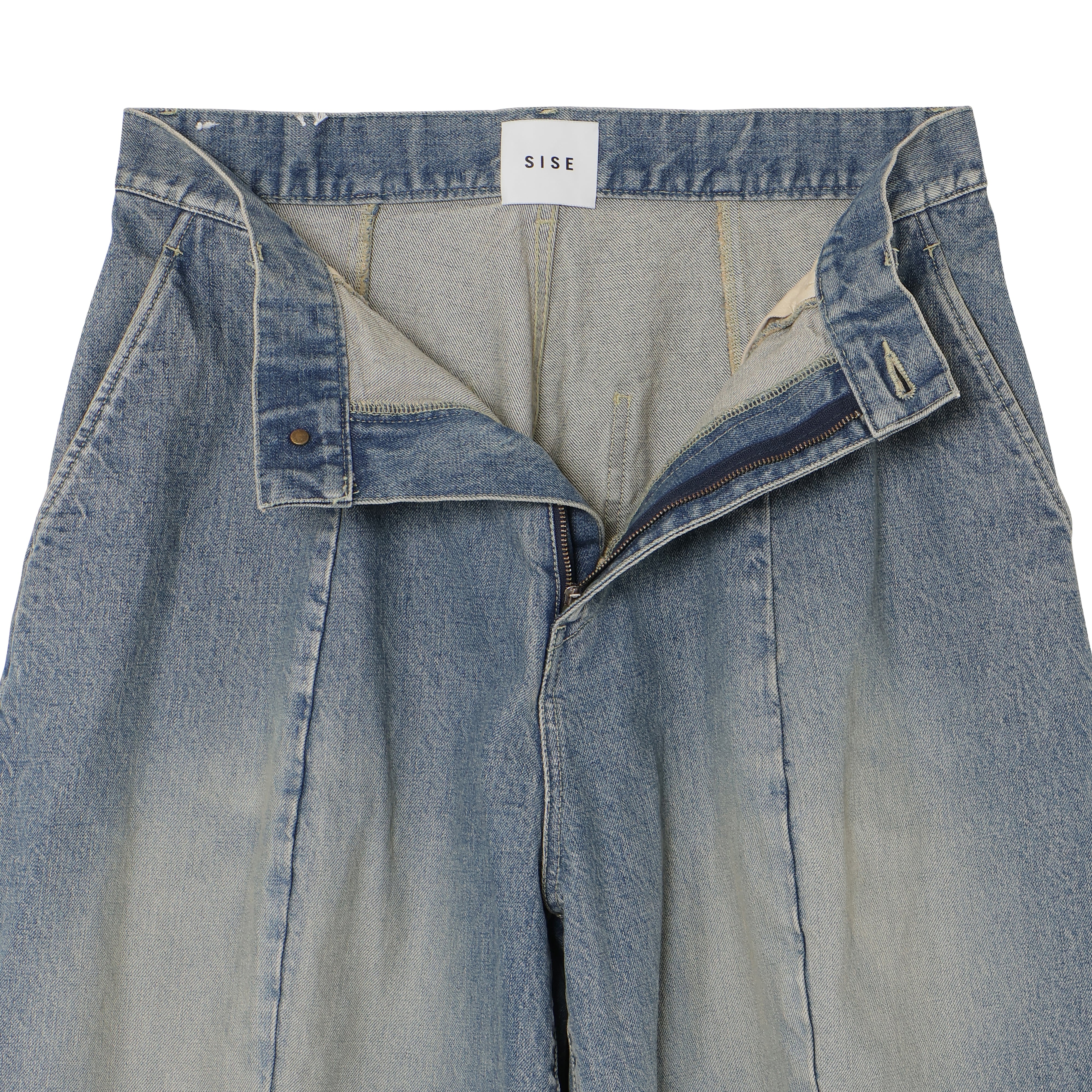 26SS DENIM BARREL HARF PANTS (DENIM)