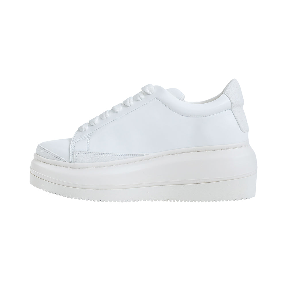【GO WITH WHITE x SISE】 COLLABORATION WEDGE SOLE SNEAKER (WHITE)