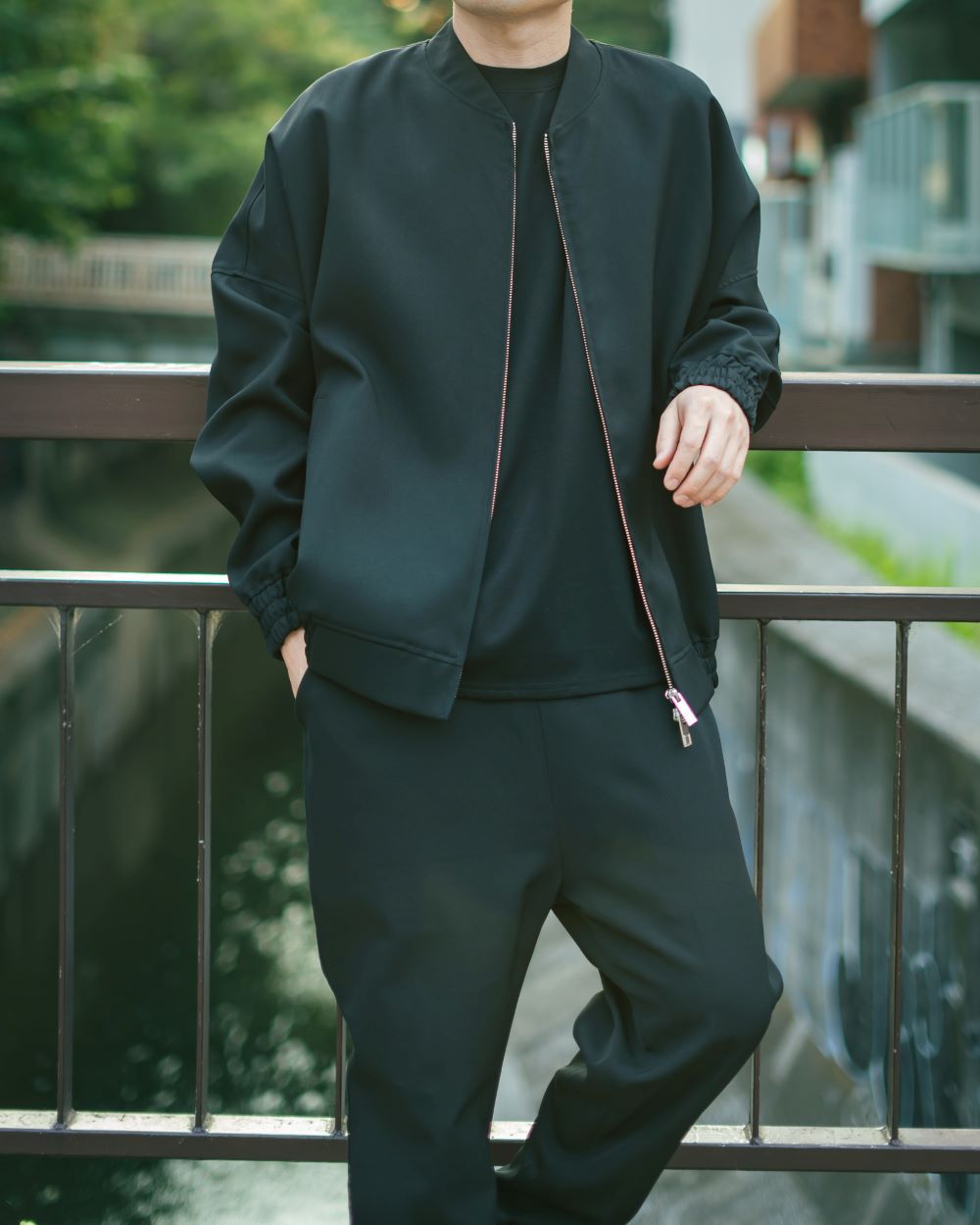 24SS HARDWOOL_BALLOON BLOUSON (black)