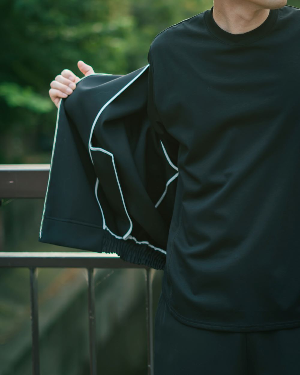 24SS HARDWOOL_BALLOON BLOUSON (black)
