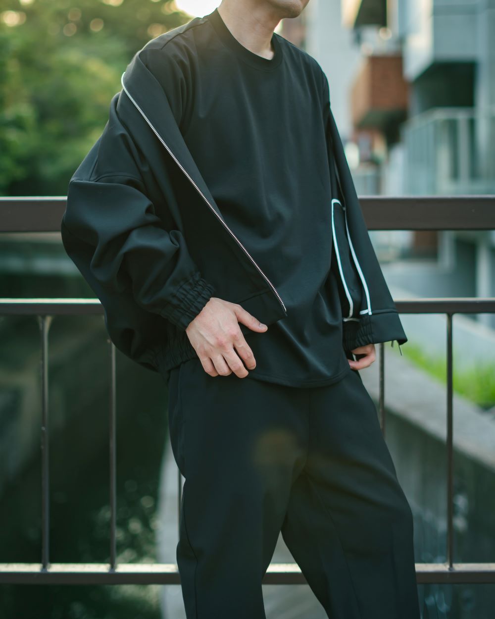 24SS HARDWOOL_BALLOON BLOUSON (black)