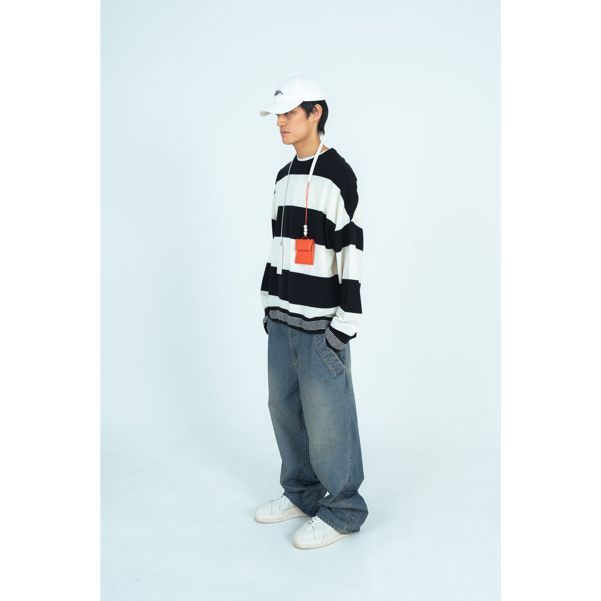 25AW BORDER KNIT (BLACK/WHITE)