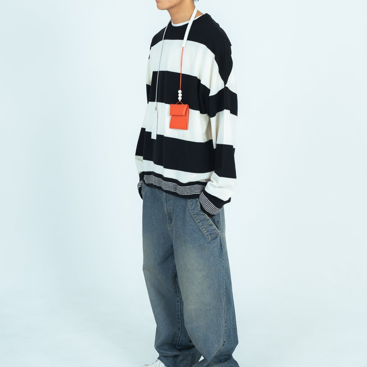 25AW BORDER KNIT (BLACK)