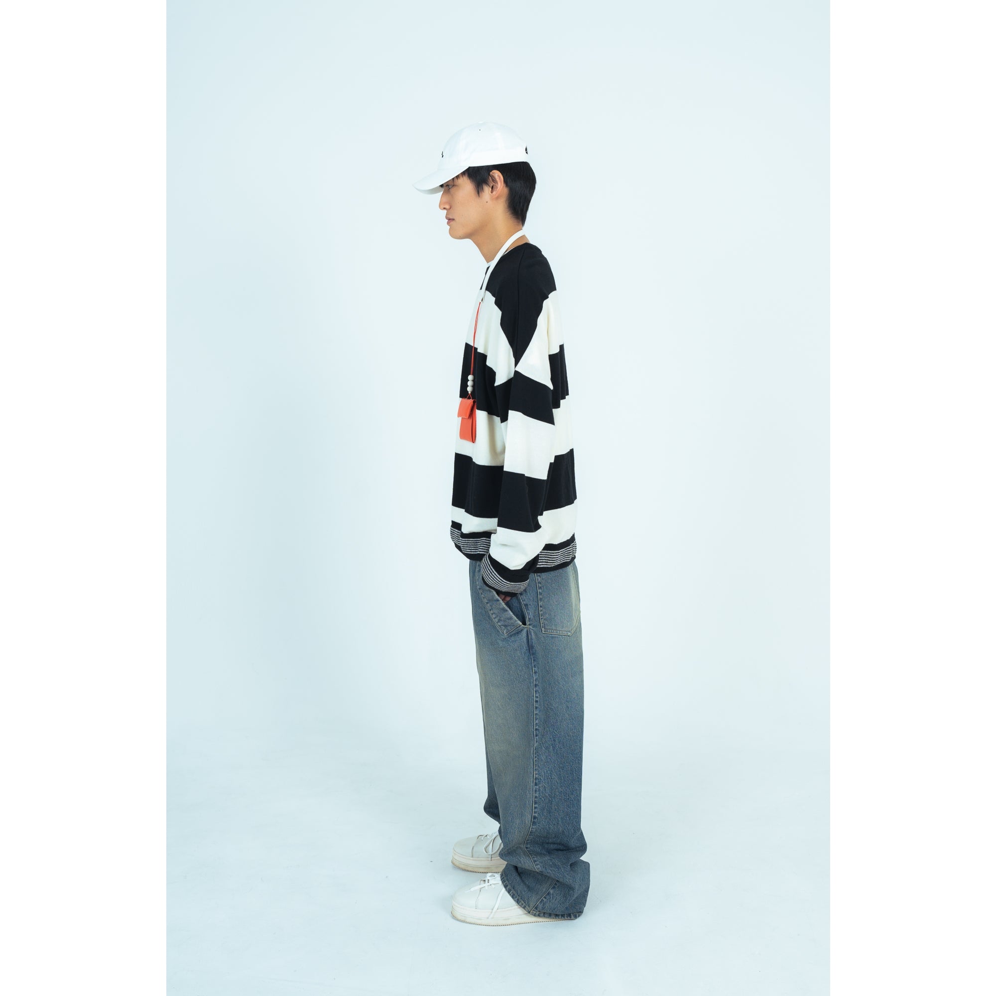 25AW BORDER KNIT (BLACK/WHITE)