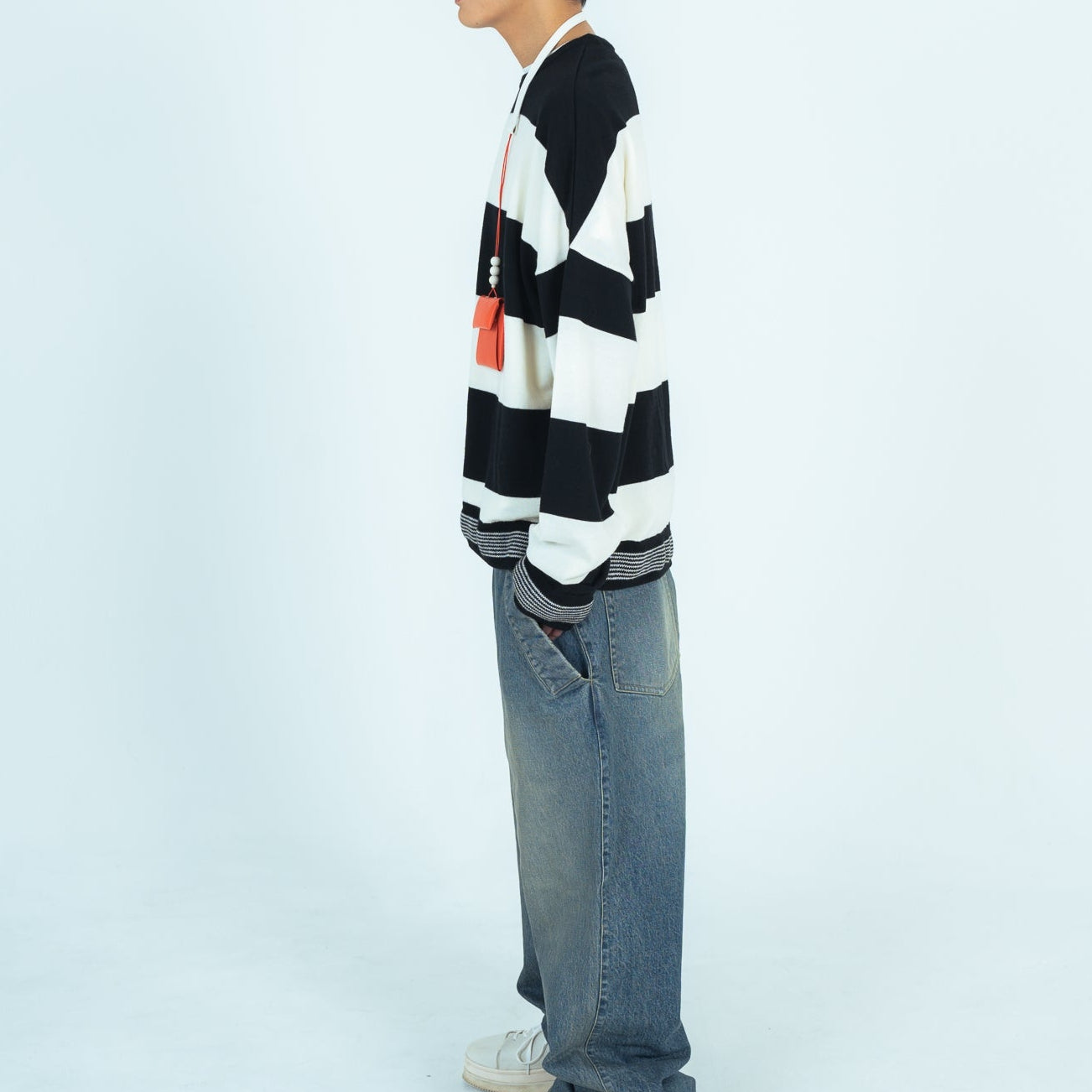 25AW BORDER KNIT (BLACK)