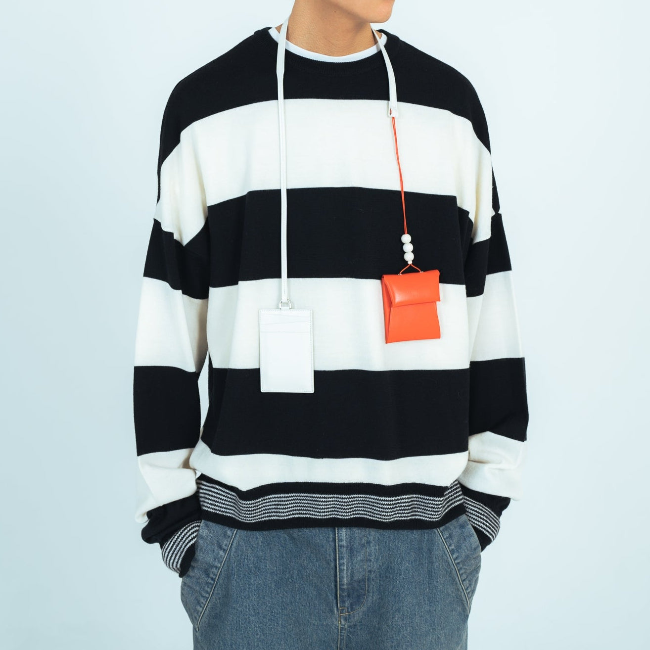 25AW BORDER KNIT (BLACK)