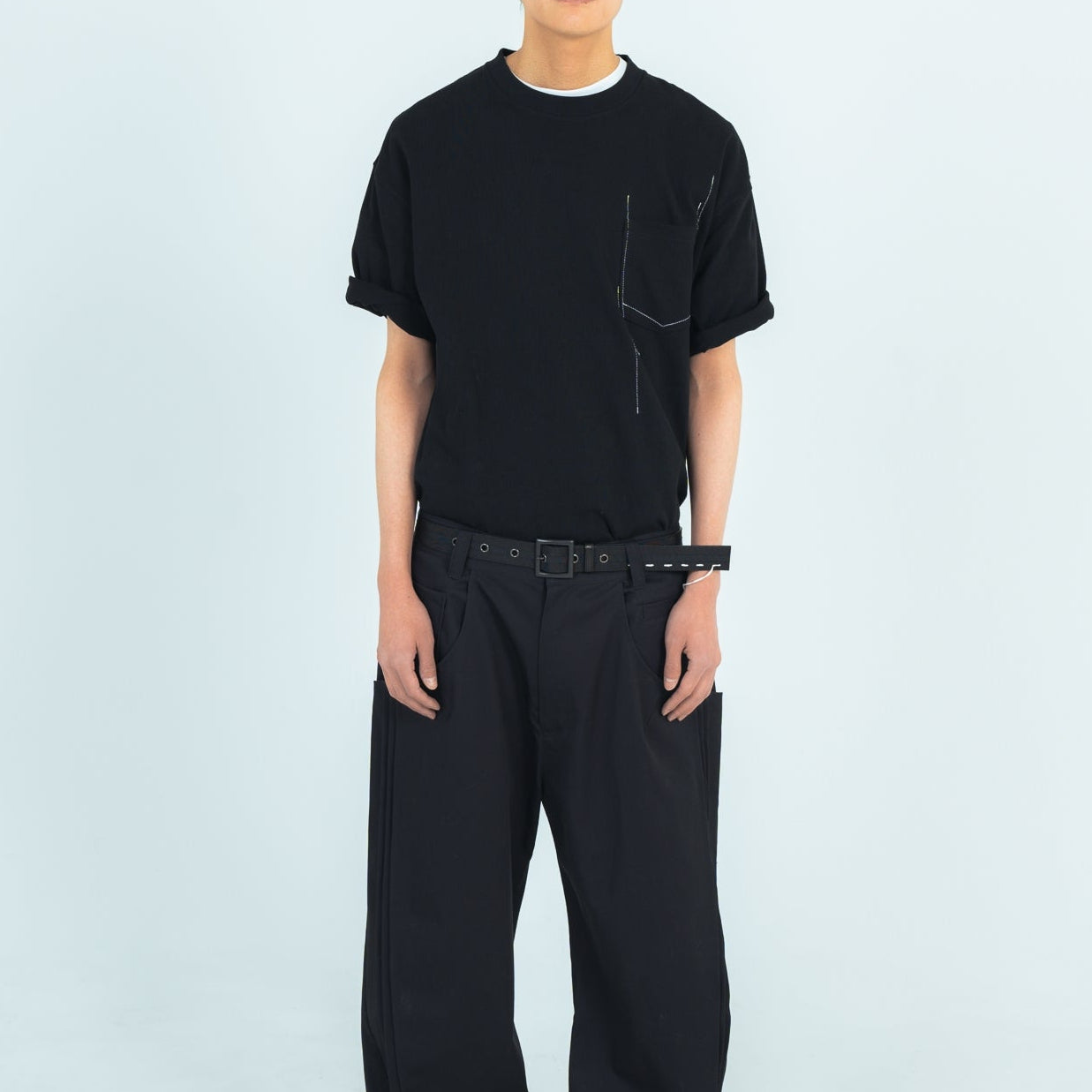 25AW STITCHING T-SHIRTS (WHITE/BLACK)