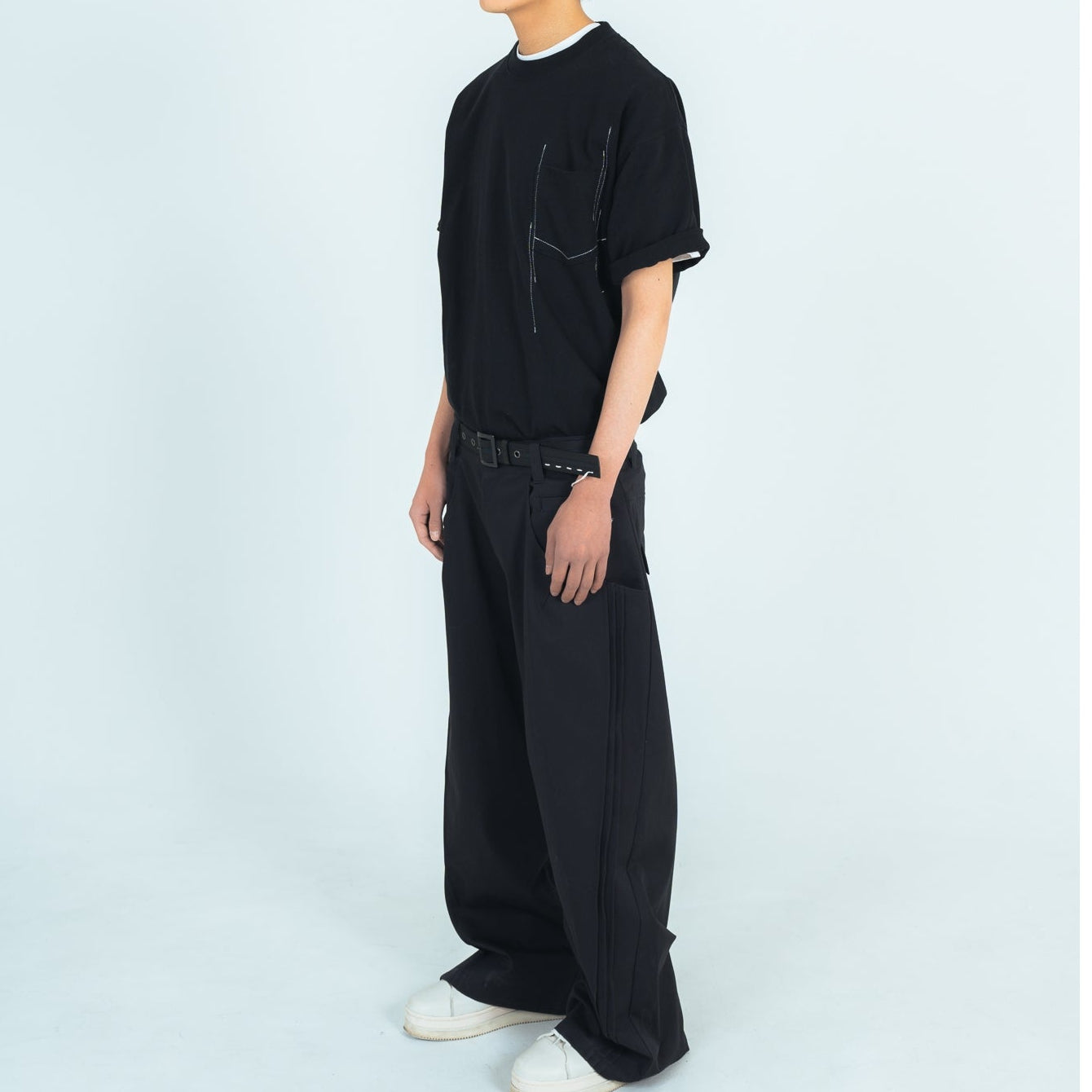 25AW STITCHING T-SHIRTS (BLACK/WHITE)