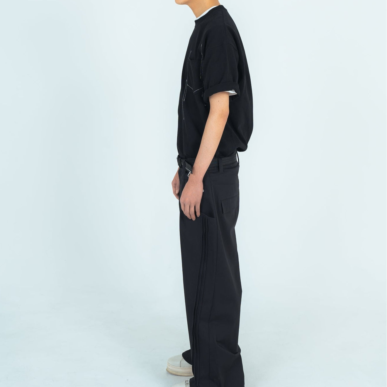 25AW STITCHING T-SHIRTS (BLACK/WHITE)