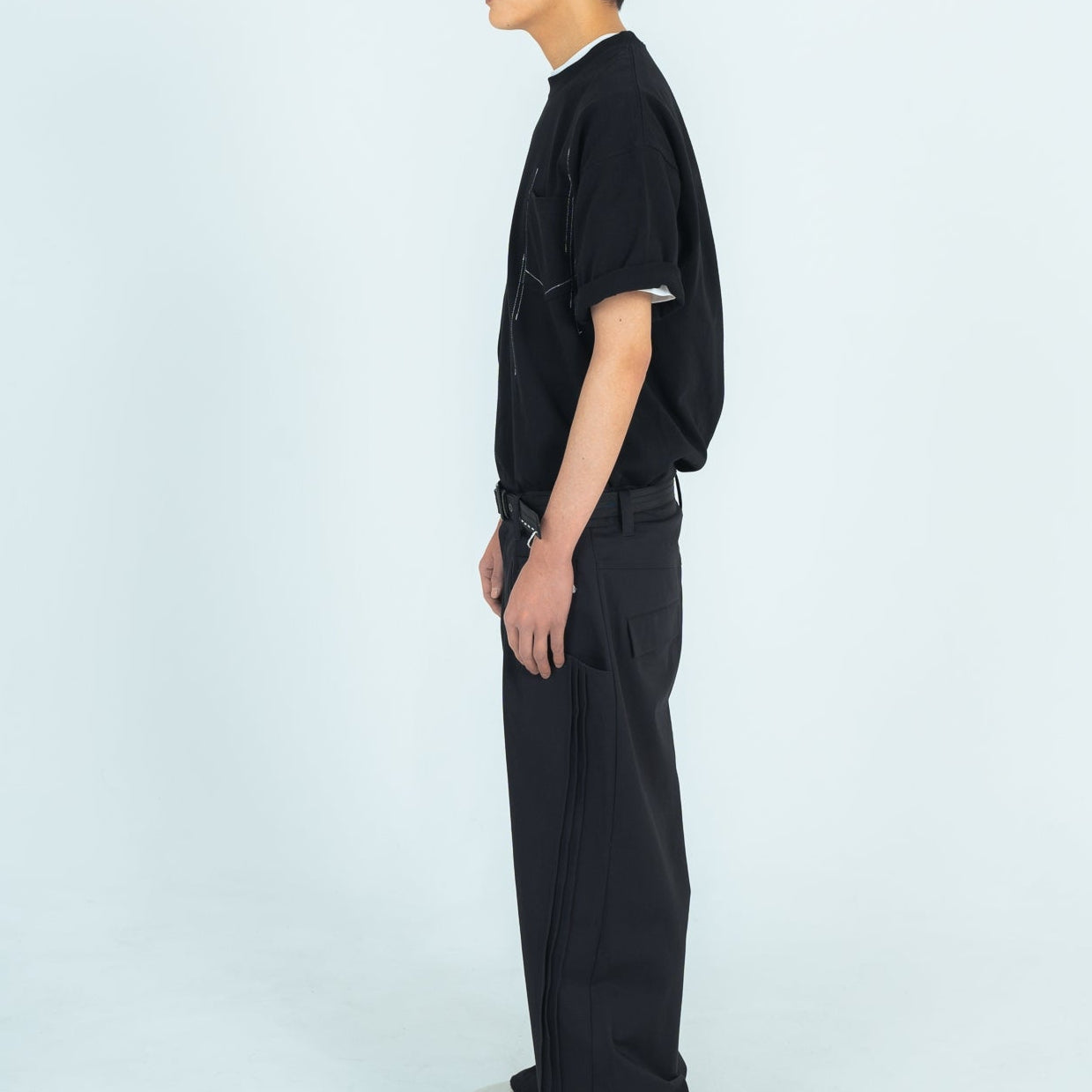 25AW STITCHING T-SHIRTS (WHITE/BLACK)