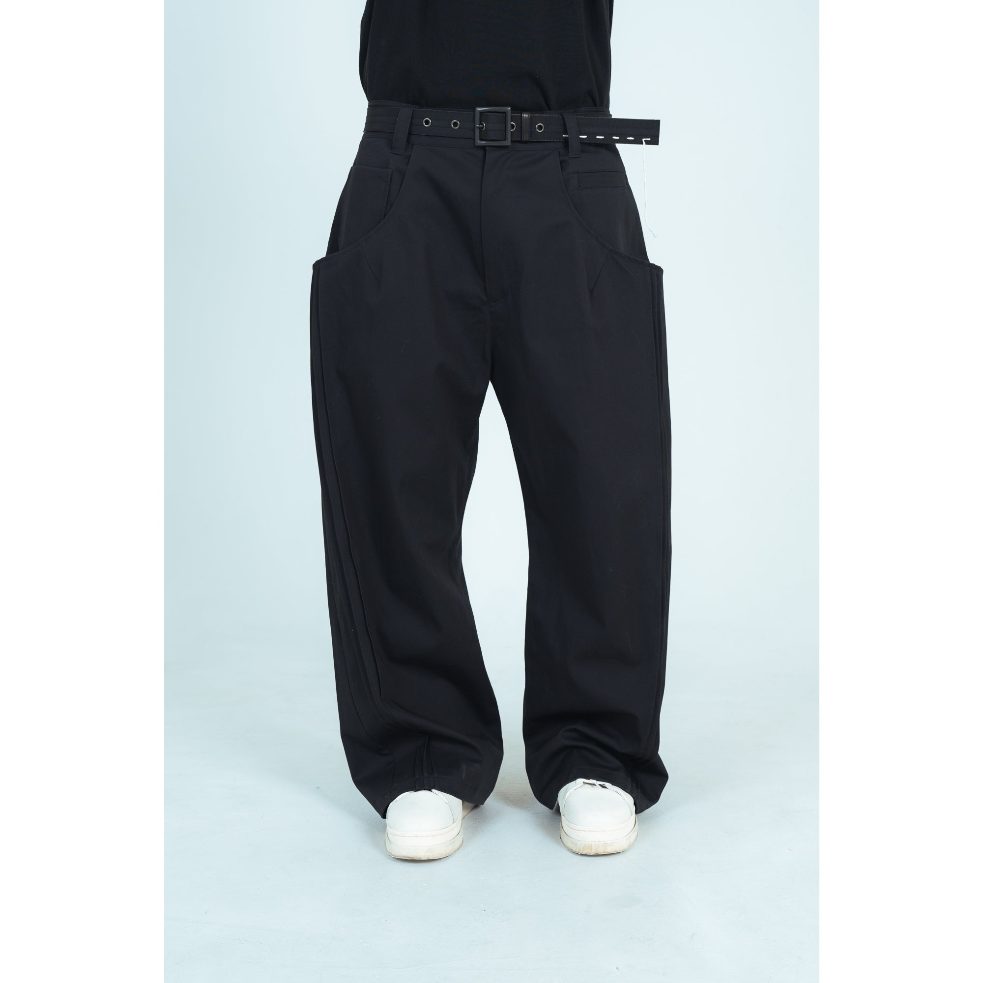 25AW WIDE COTTON PANTS (BLACK)