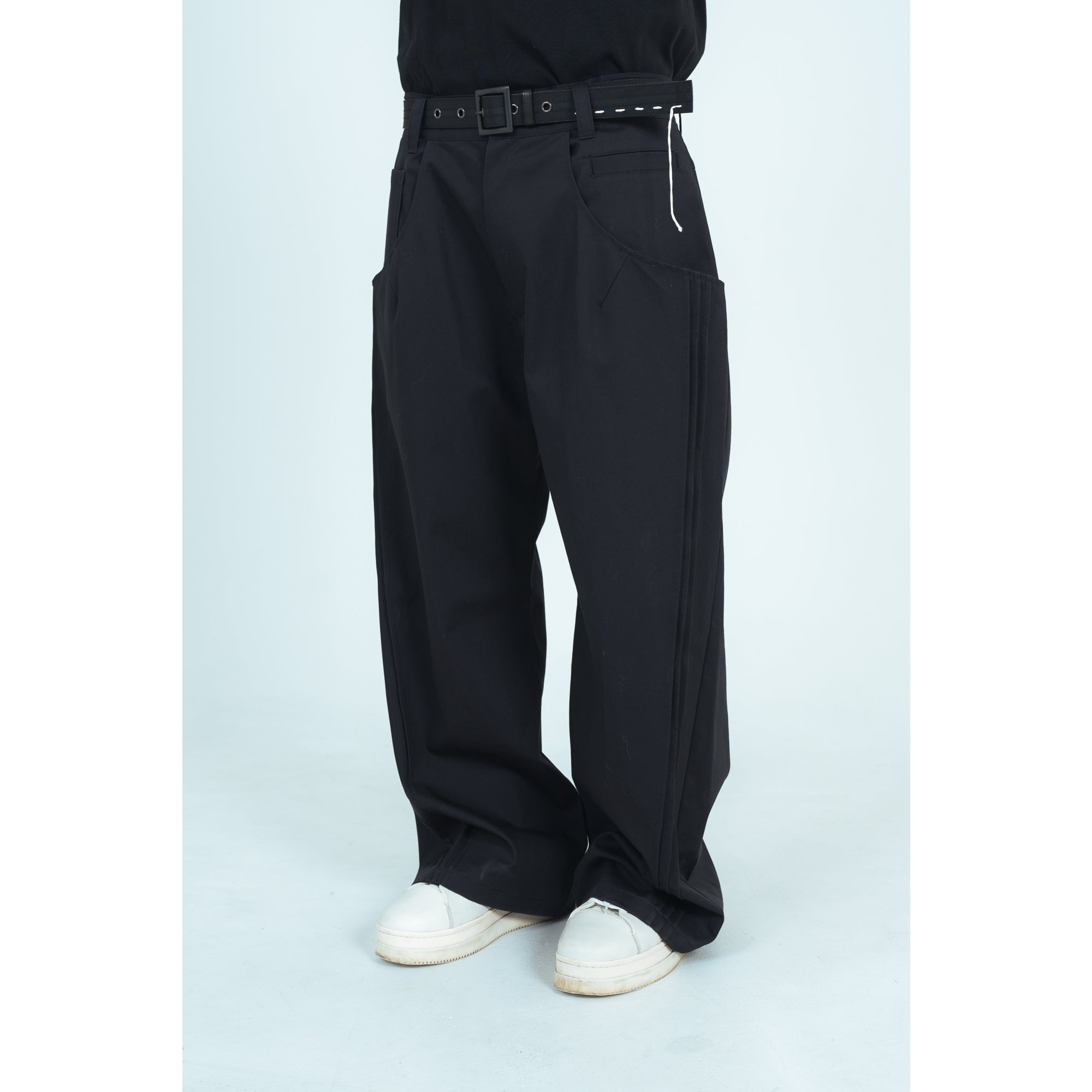 25AW WIDE COTTON PANTS (BLACK)