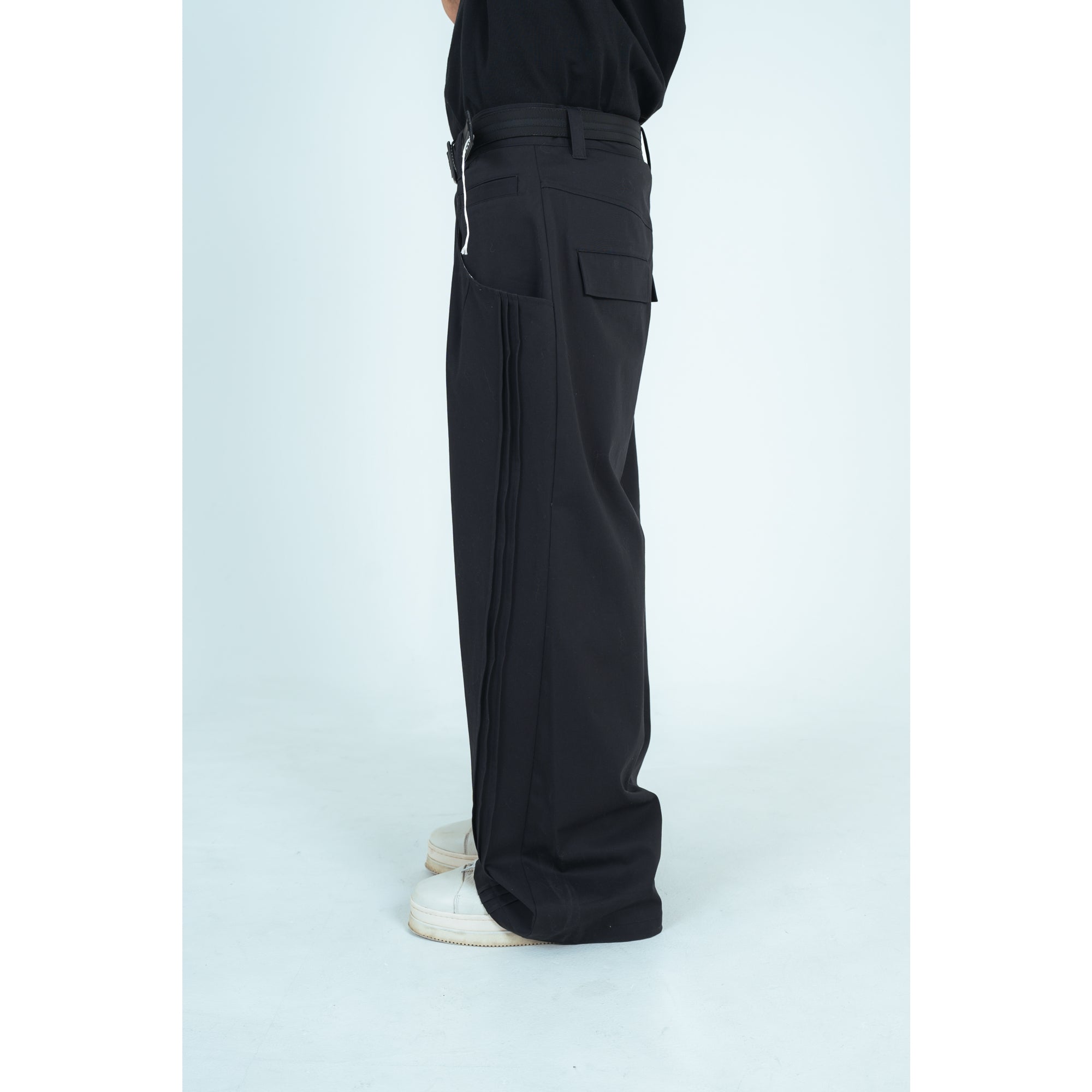25AW WIDE COTTON PANTS (BLACK)
