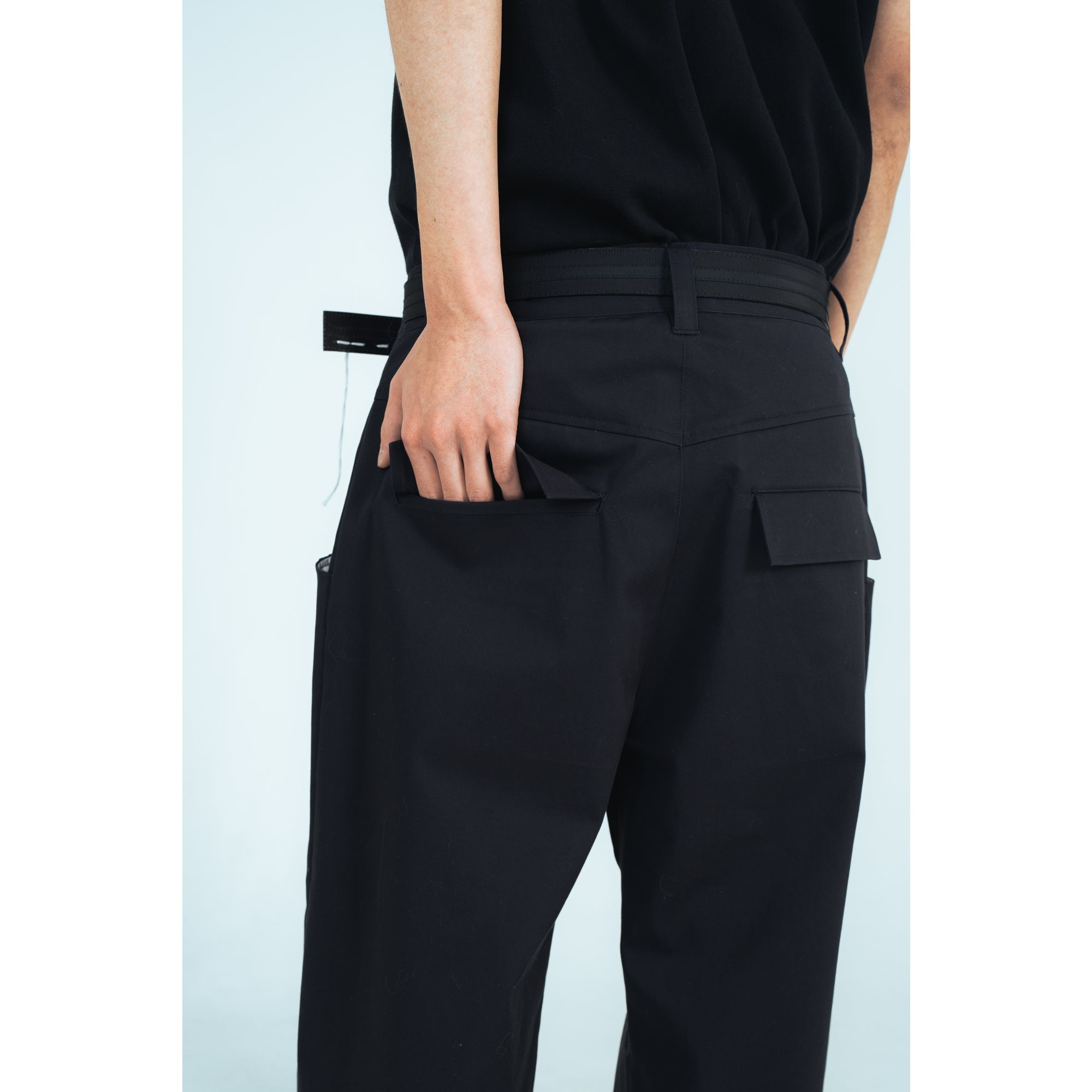 25AW WIDE COTTON PANTS (BLACK)