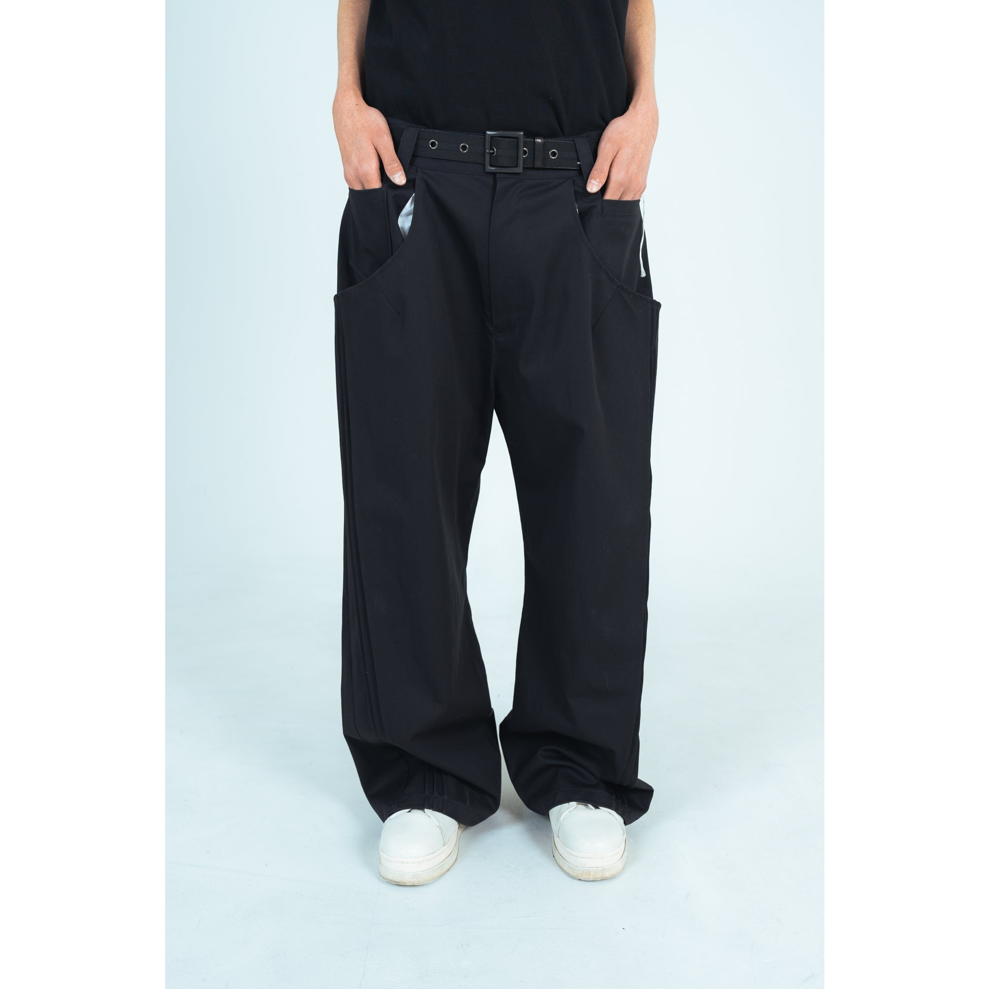 25AW WIDE COTTON PANTS (BLACK)