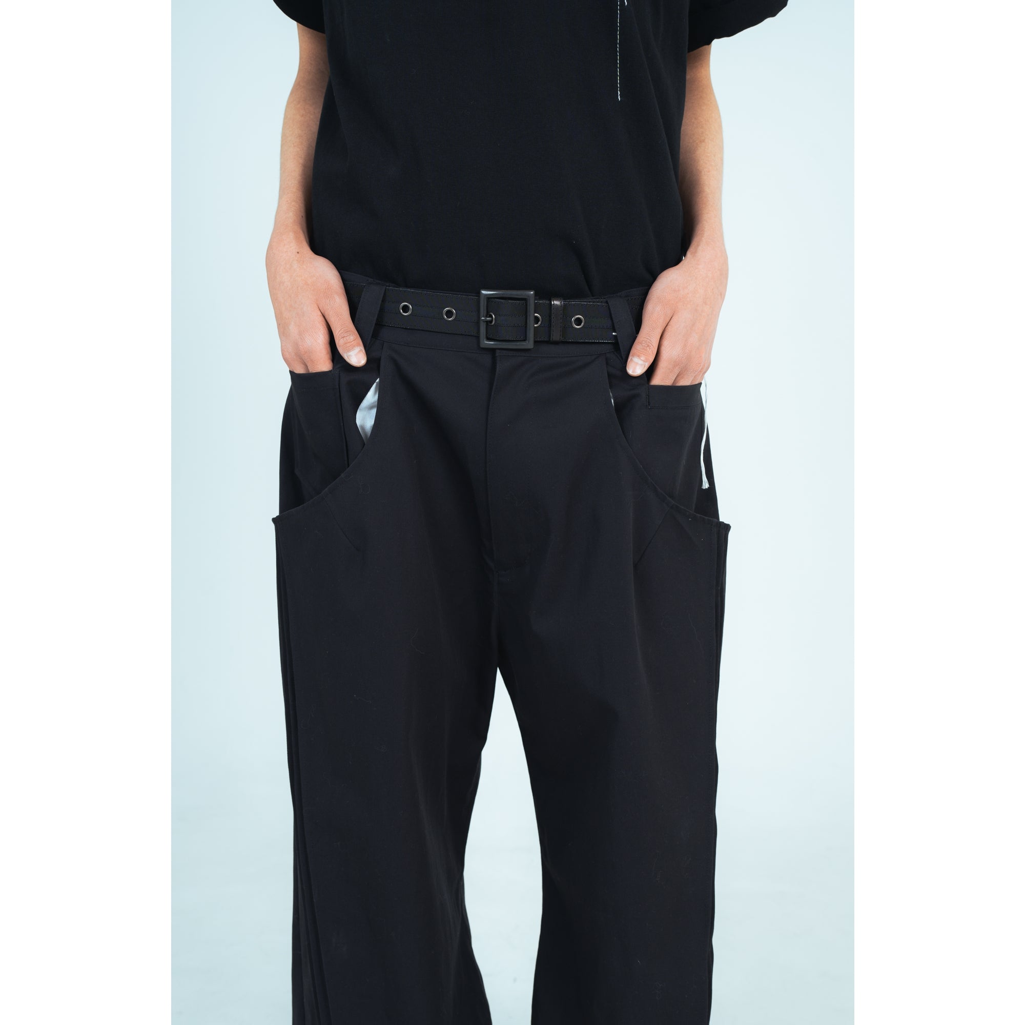 25AW WIDE COTTON PANTS (BLACK)