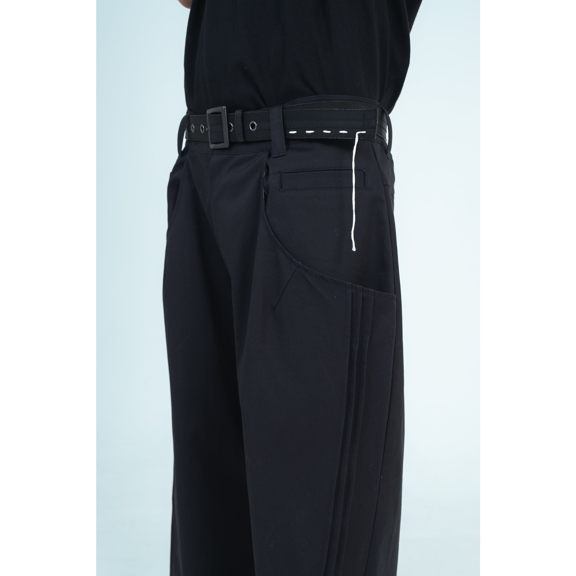 25AW WIDE COTTON PANTS (BLACK)
