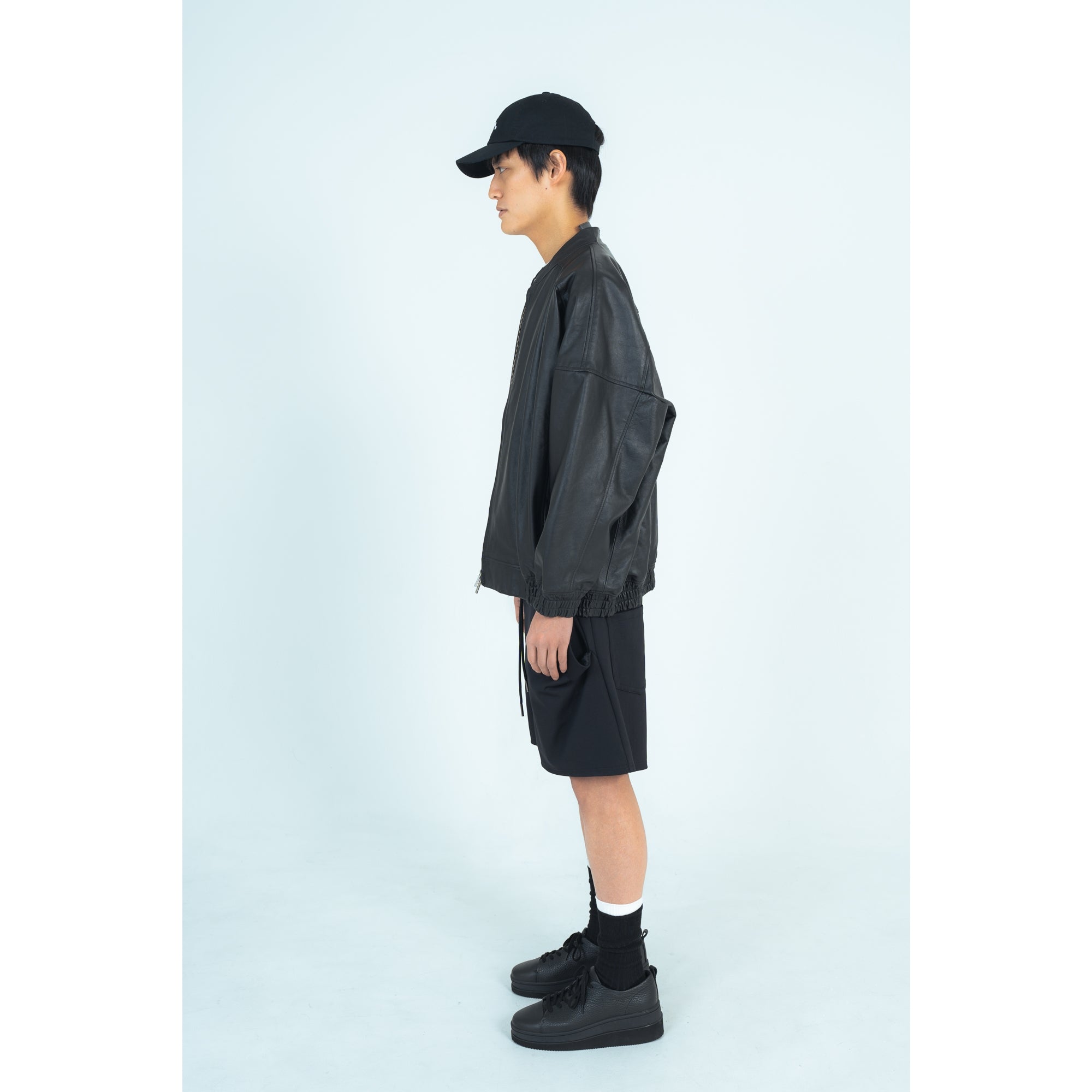 25AW LEATHER BALLOON BLOUSON (BLACK)