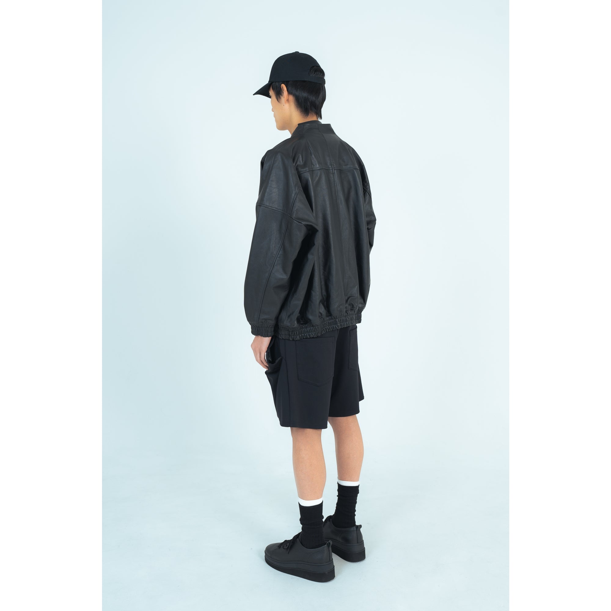 25AW LEATHER BALLOON BLOUSON (BLACK)