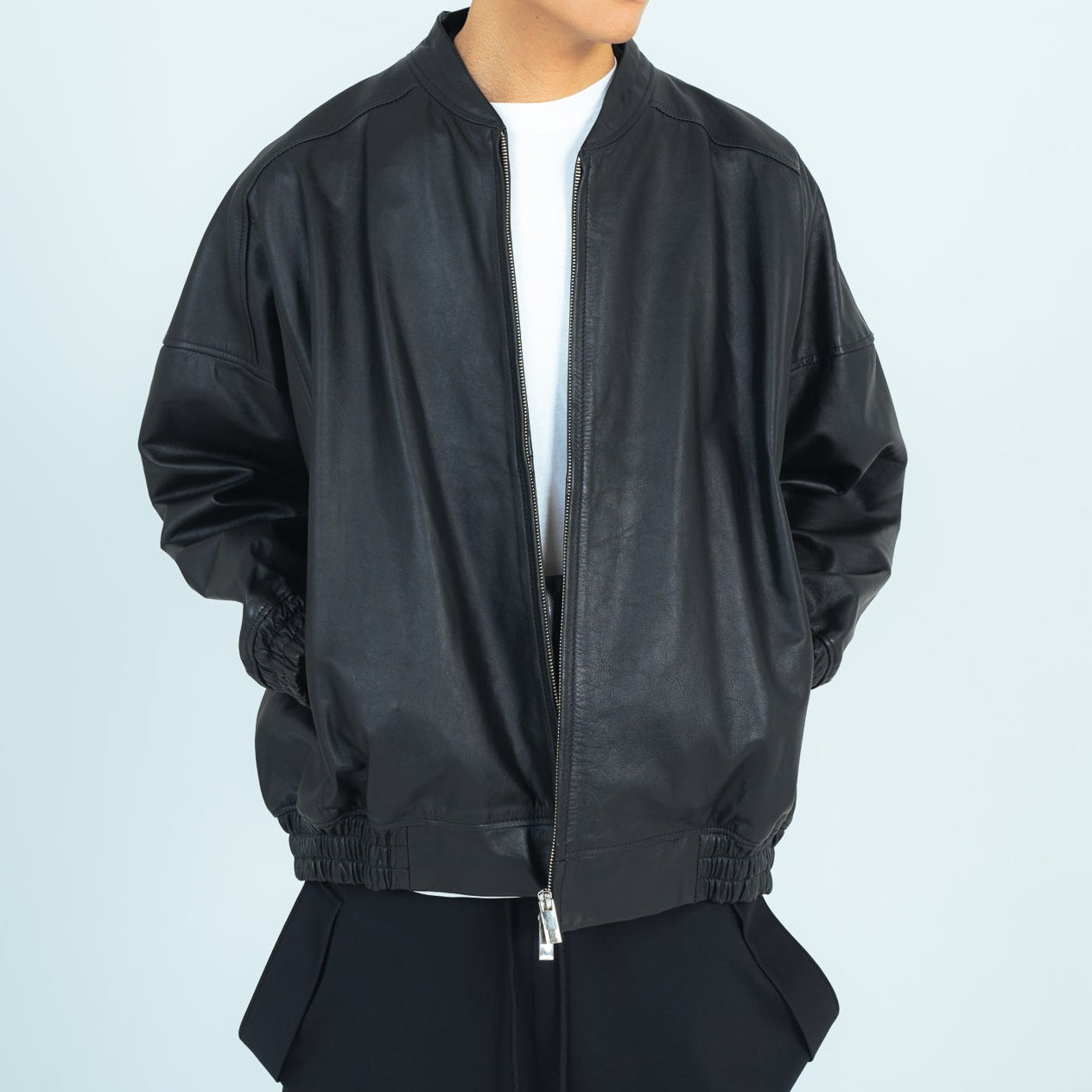 25AW LEATHER BALLOON BLOUSON (BLACK)