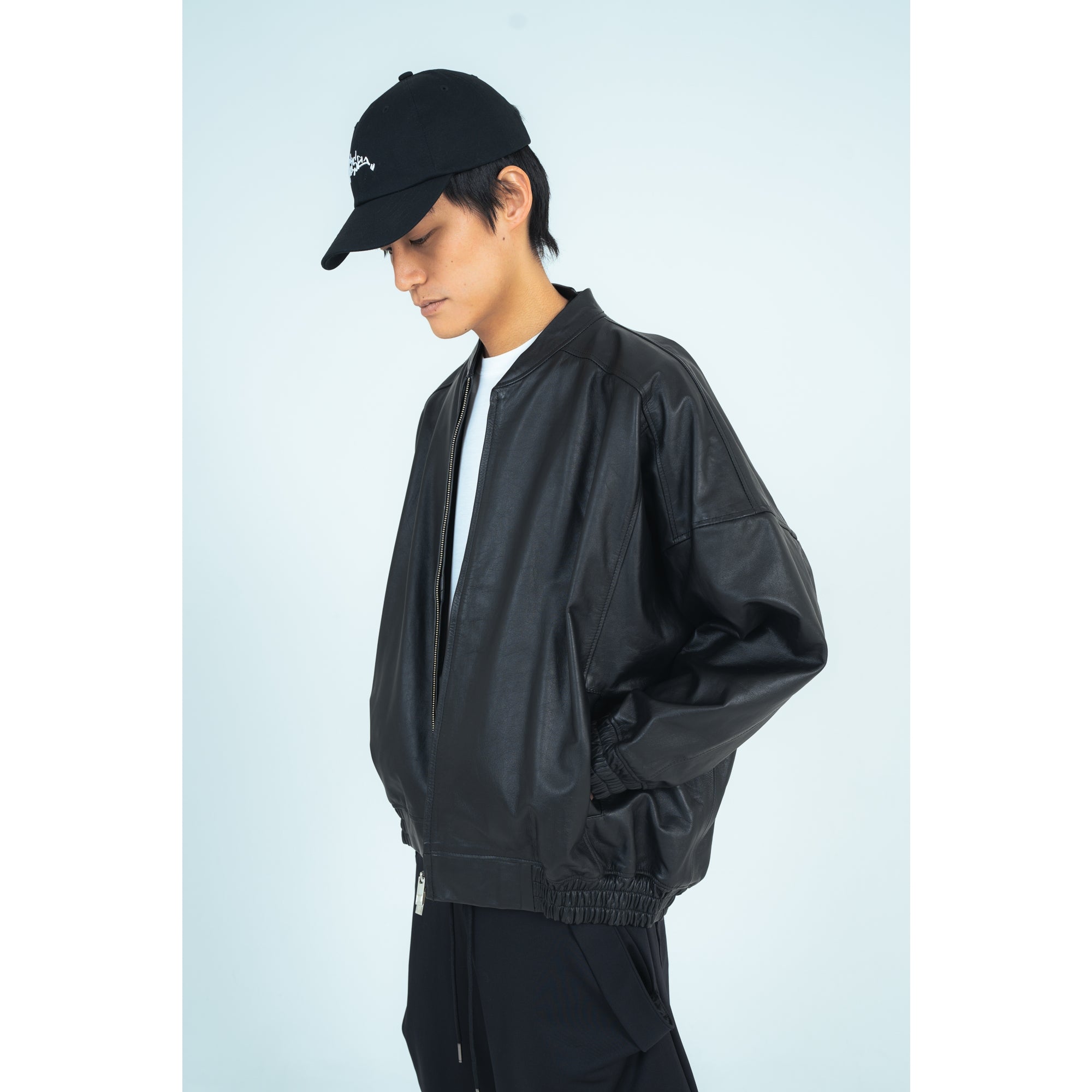 25AW LEATHER BALLOON BLOUSON (BLACK)