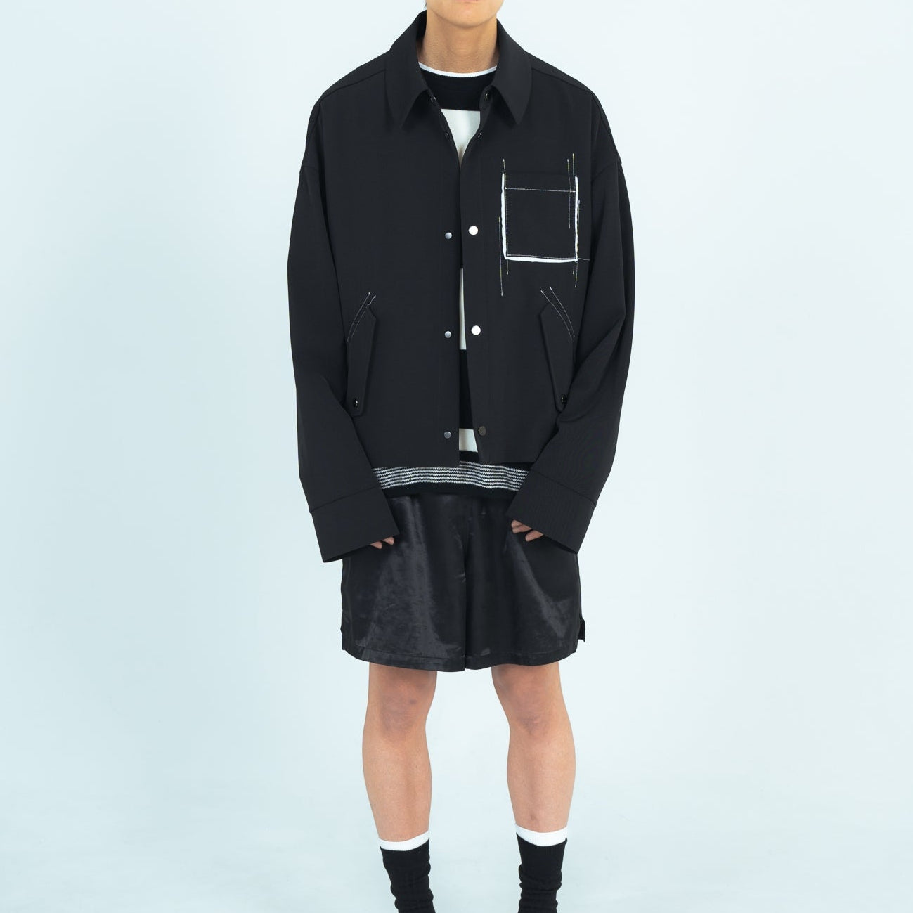 25AW STITCHING BLOUSON (BLACK)