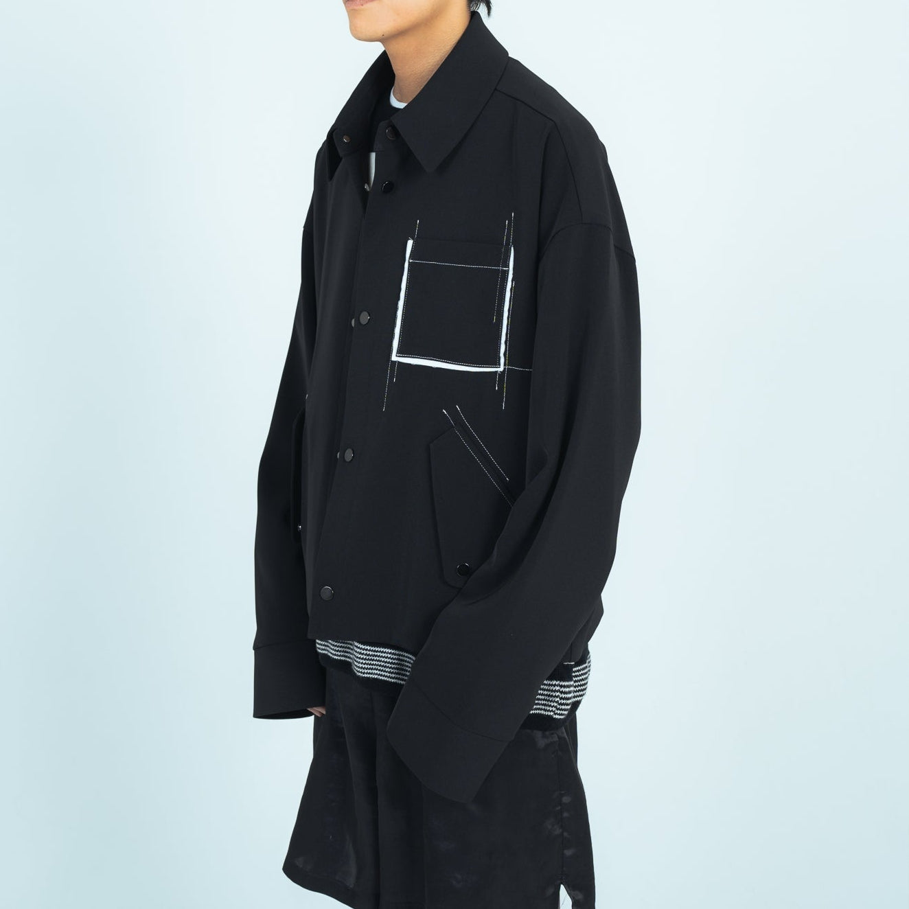 25AW STITCHING BLOUSON (BLACK)