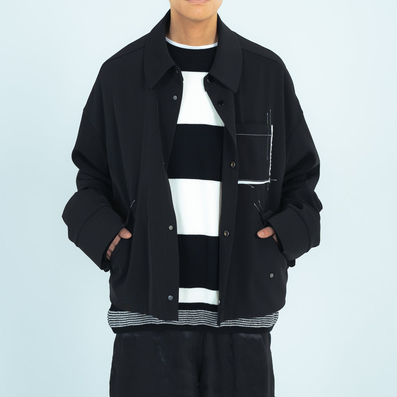 25AW STITCHING BLOUSON (BLACK)