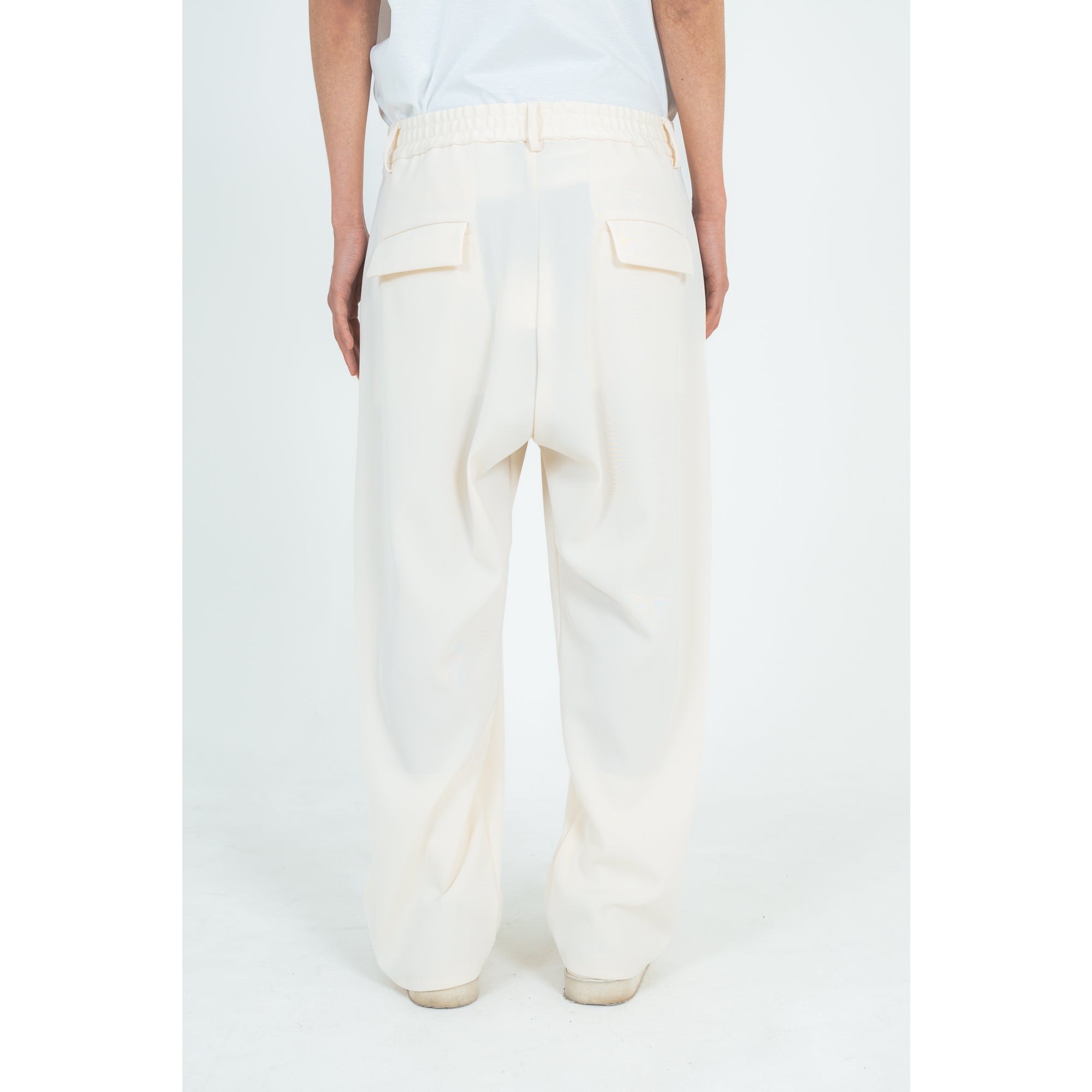 WIDE STRAIGHT PANTS (TWILL TWIMY) WHITE