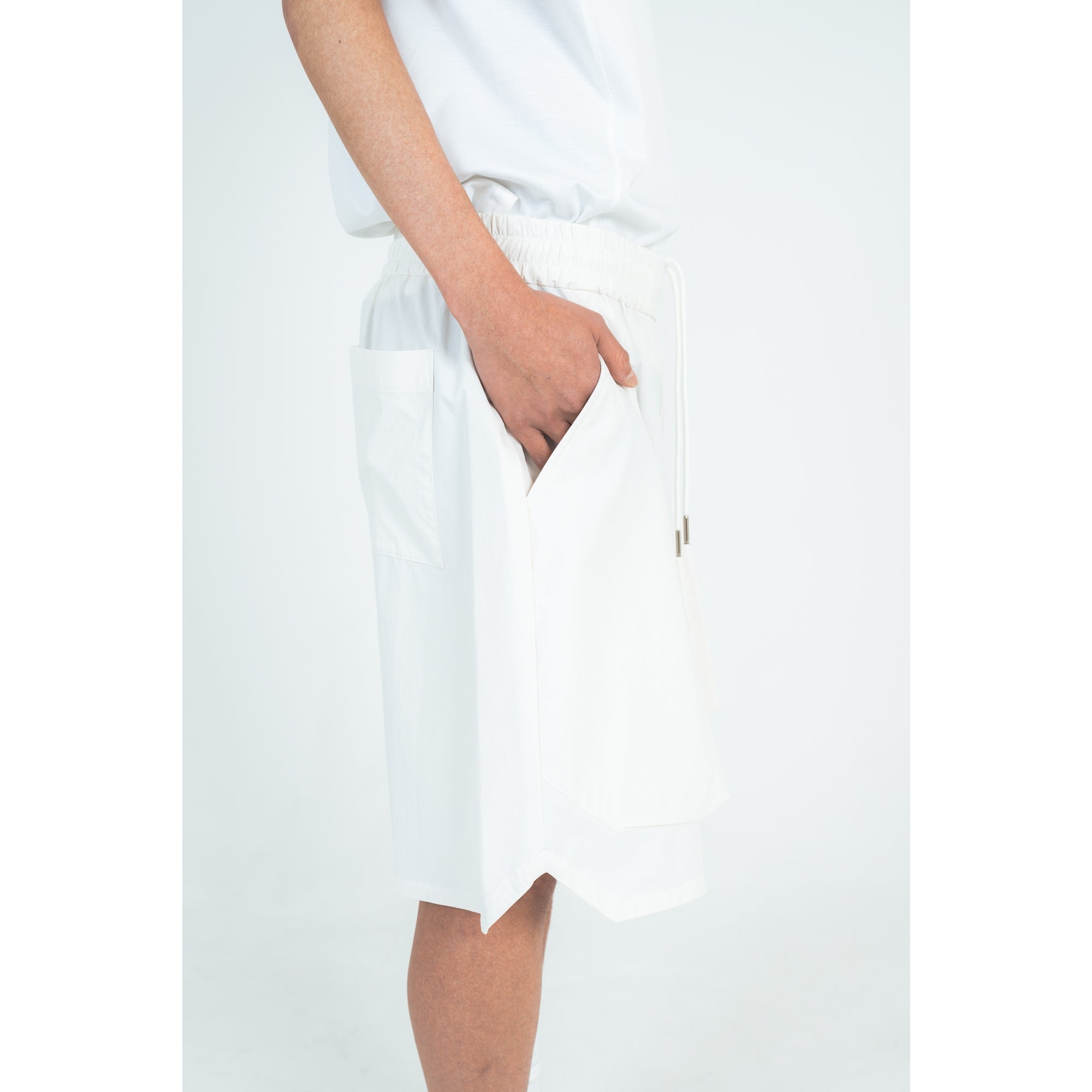 HARF PANTS (RECYCLING FAB.) WHITE