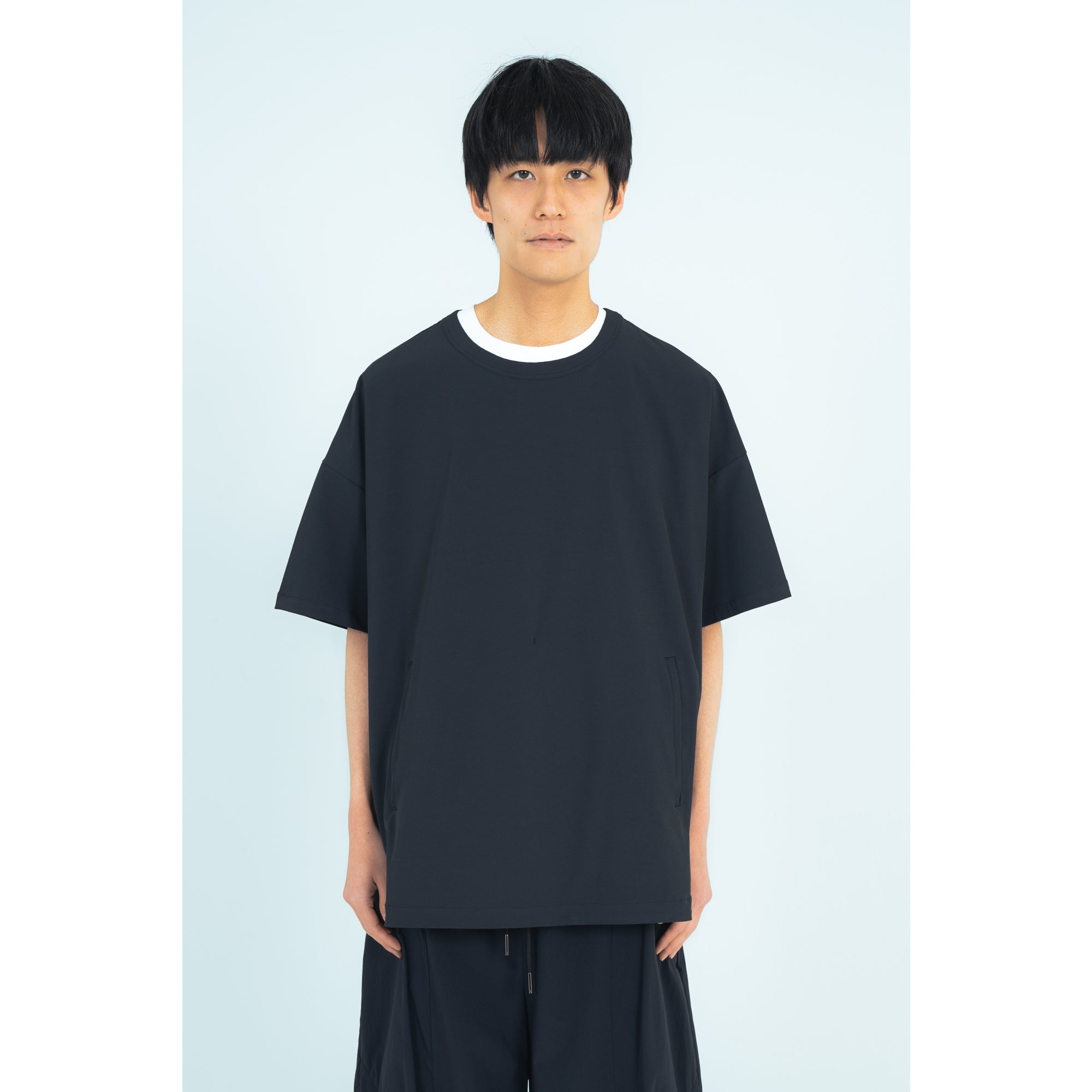 PULLOVER TOP (RECYCLING FAB.) BLACK