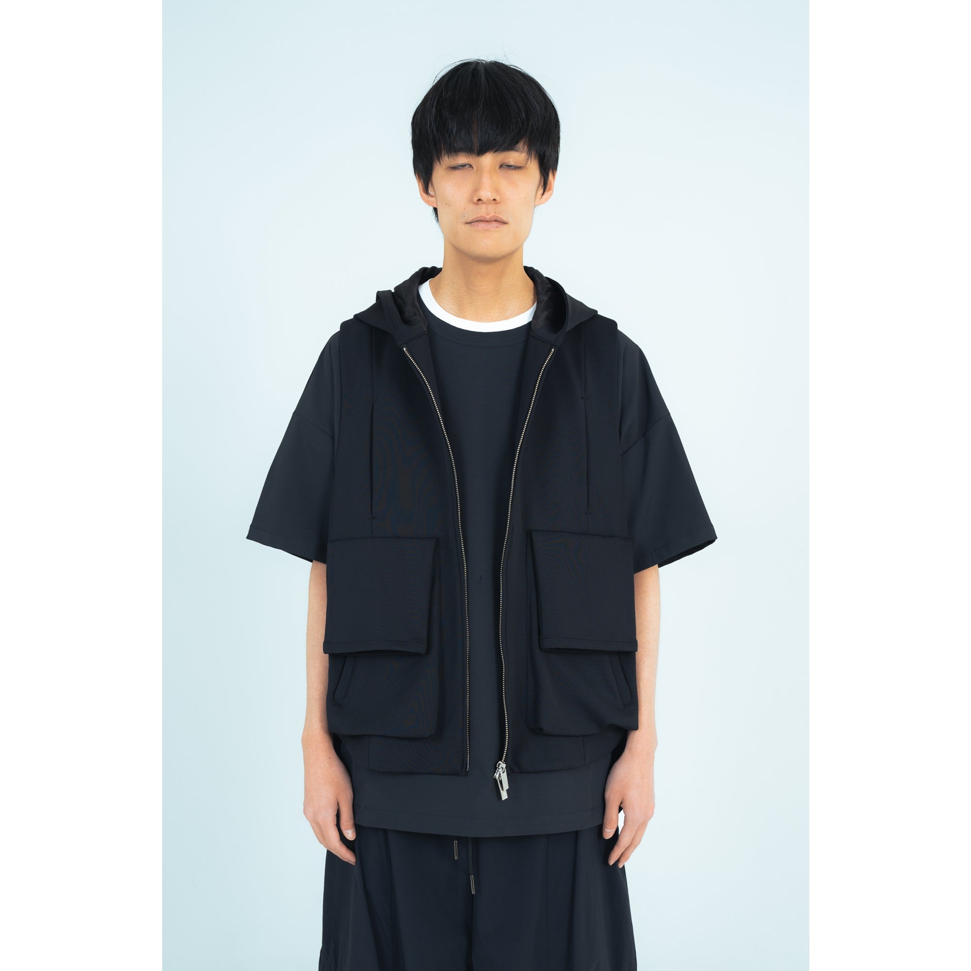 25SS HOODIE VEST (BLACK)