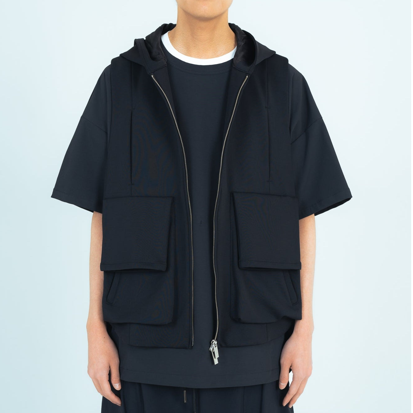 25SS HOODIE VEST (BLACK)