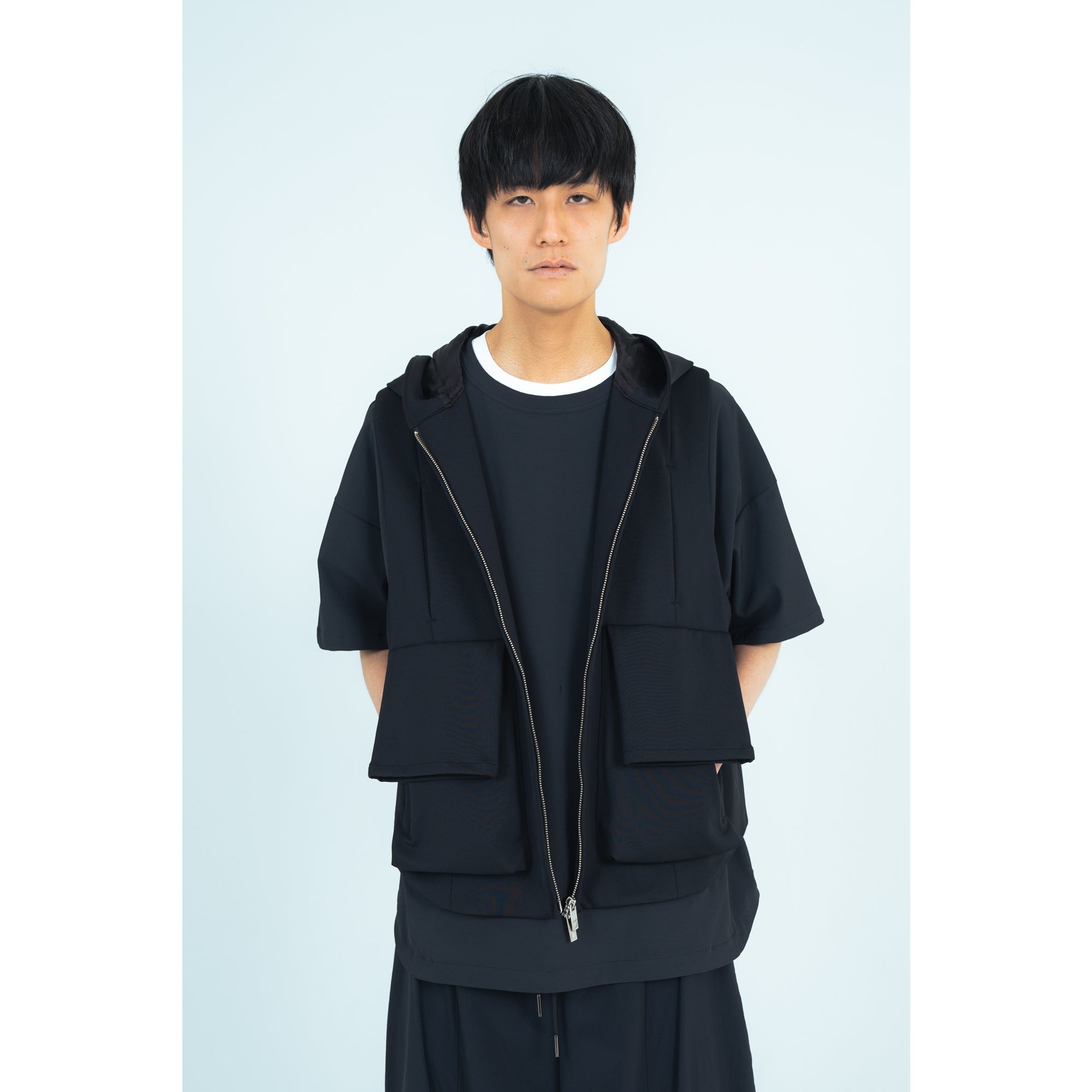 25SS HOODIE VEST (BLACK)