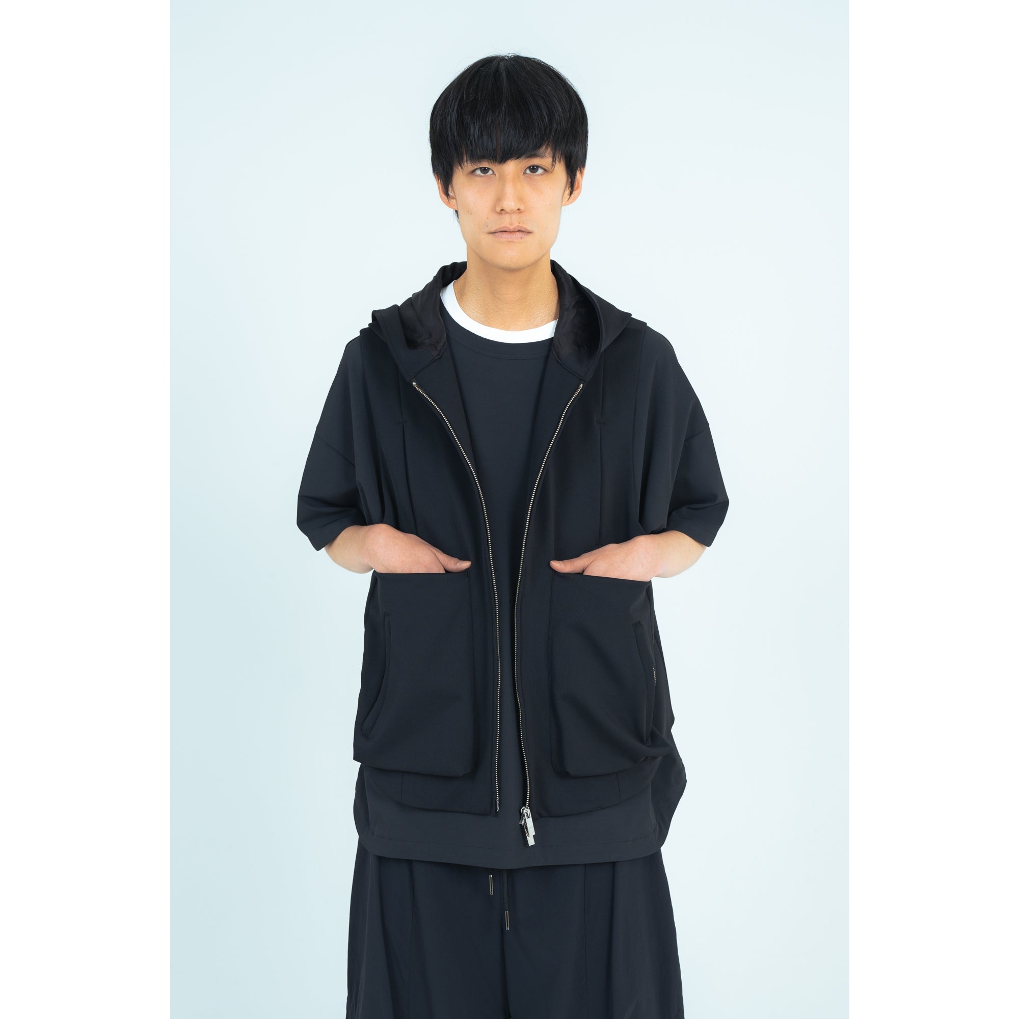 25SS HOODIE VEST (BLACK)